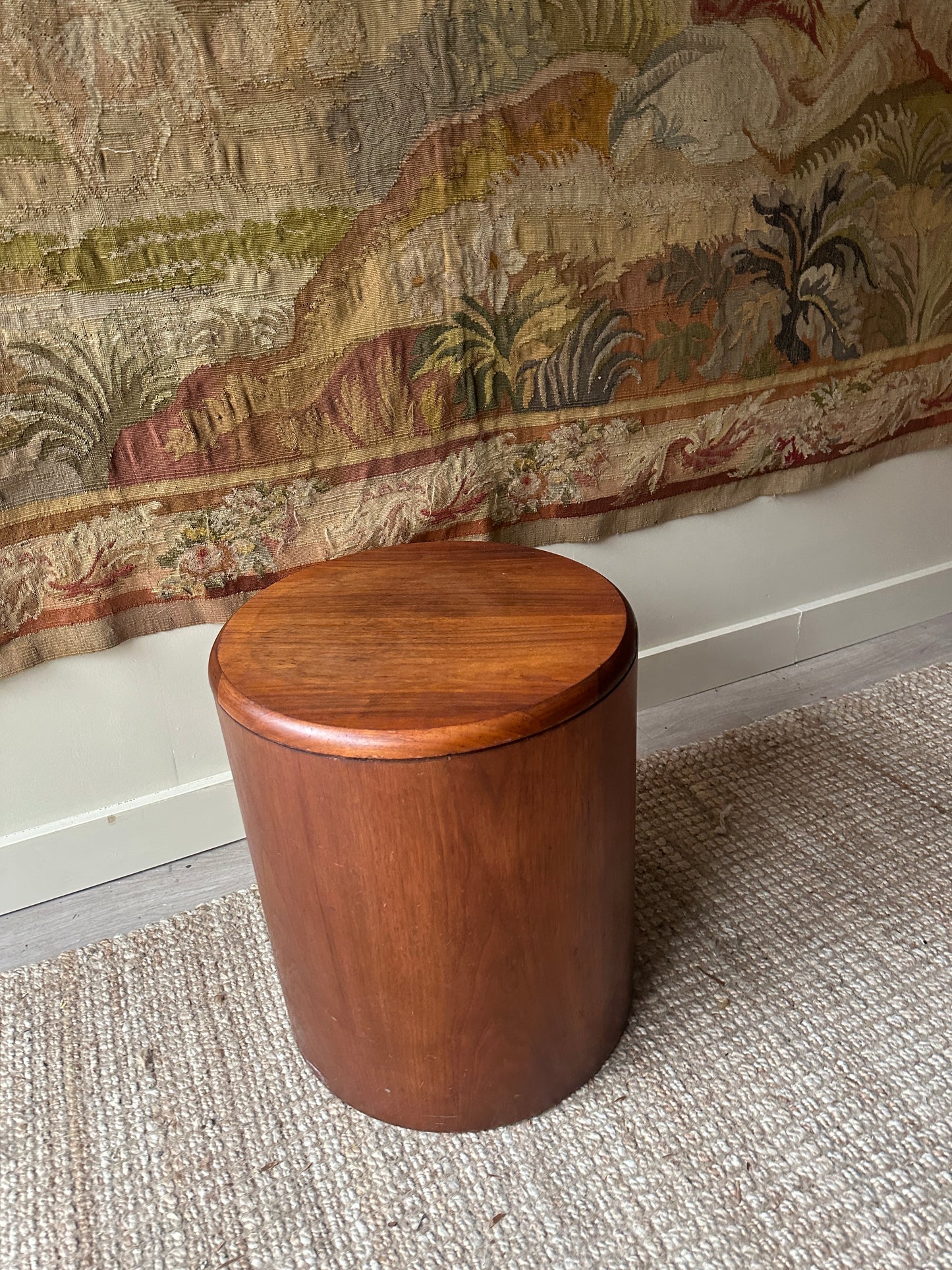 Walnut drum table