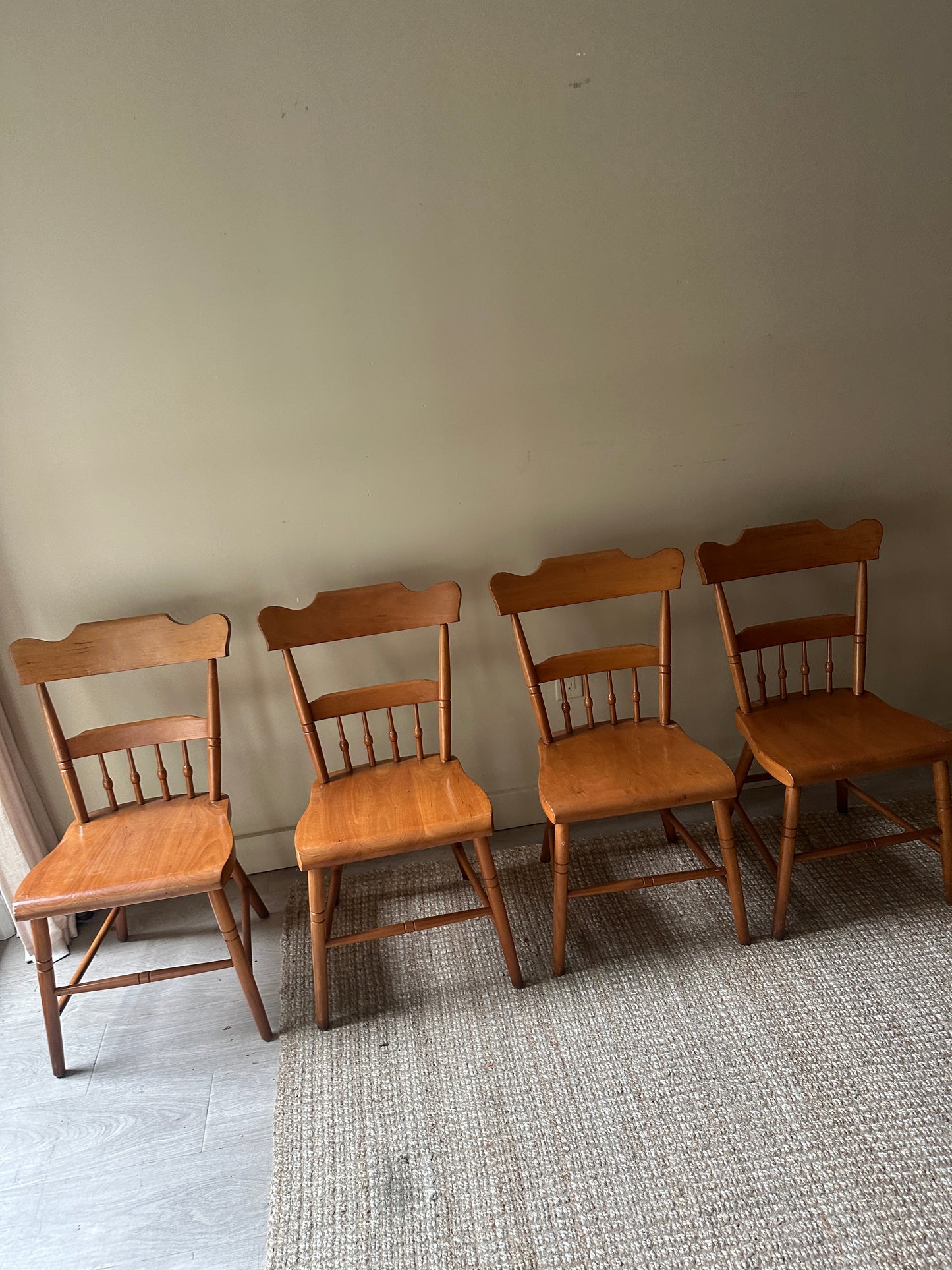 Maple dining chairs. Sold as set of 4.
