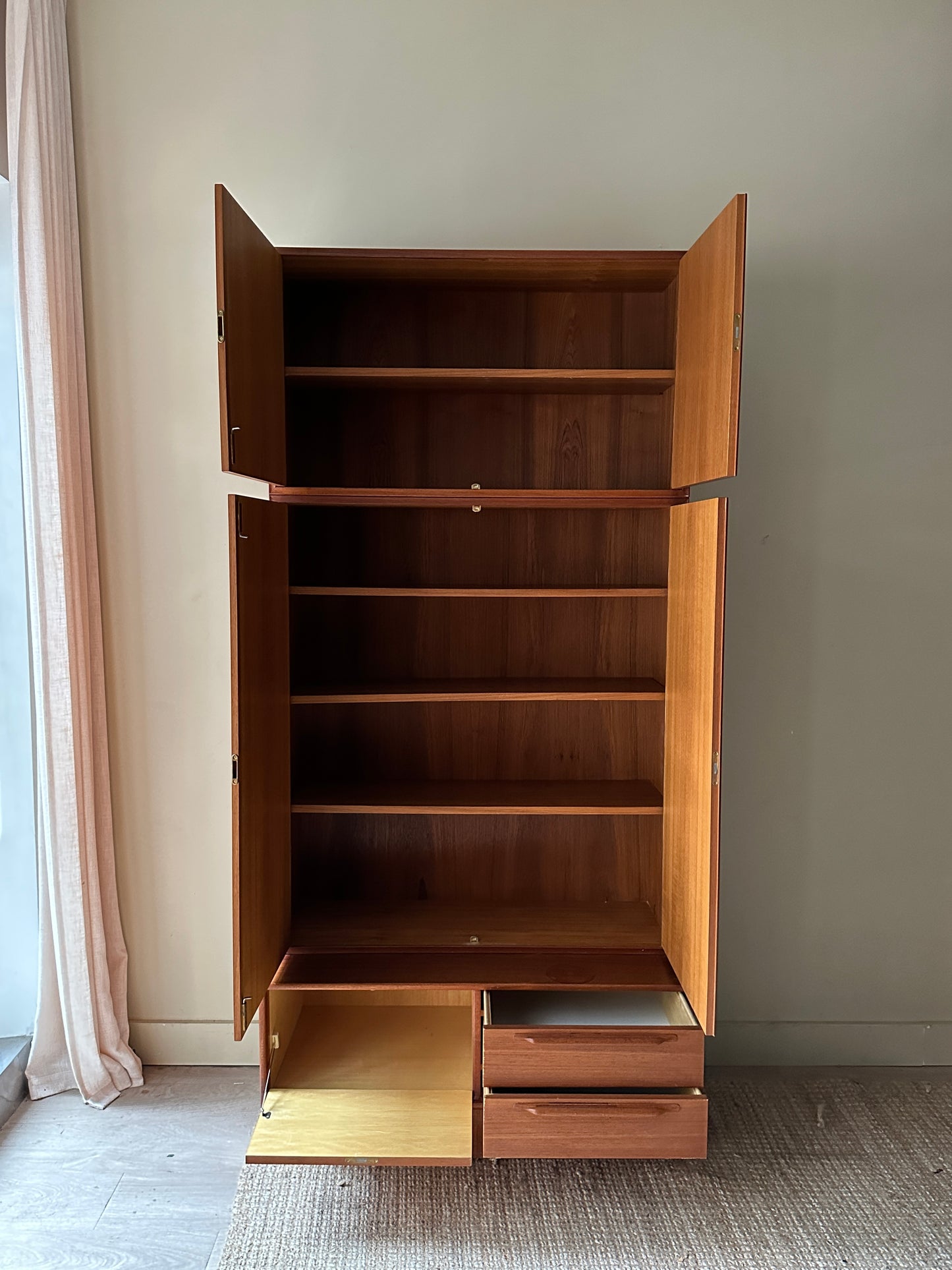 Danish teak three piece cupboard