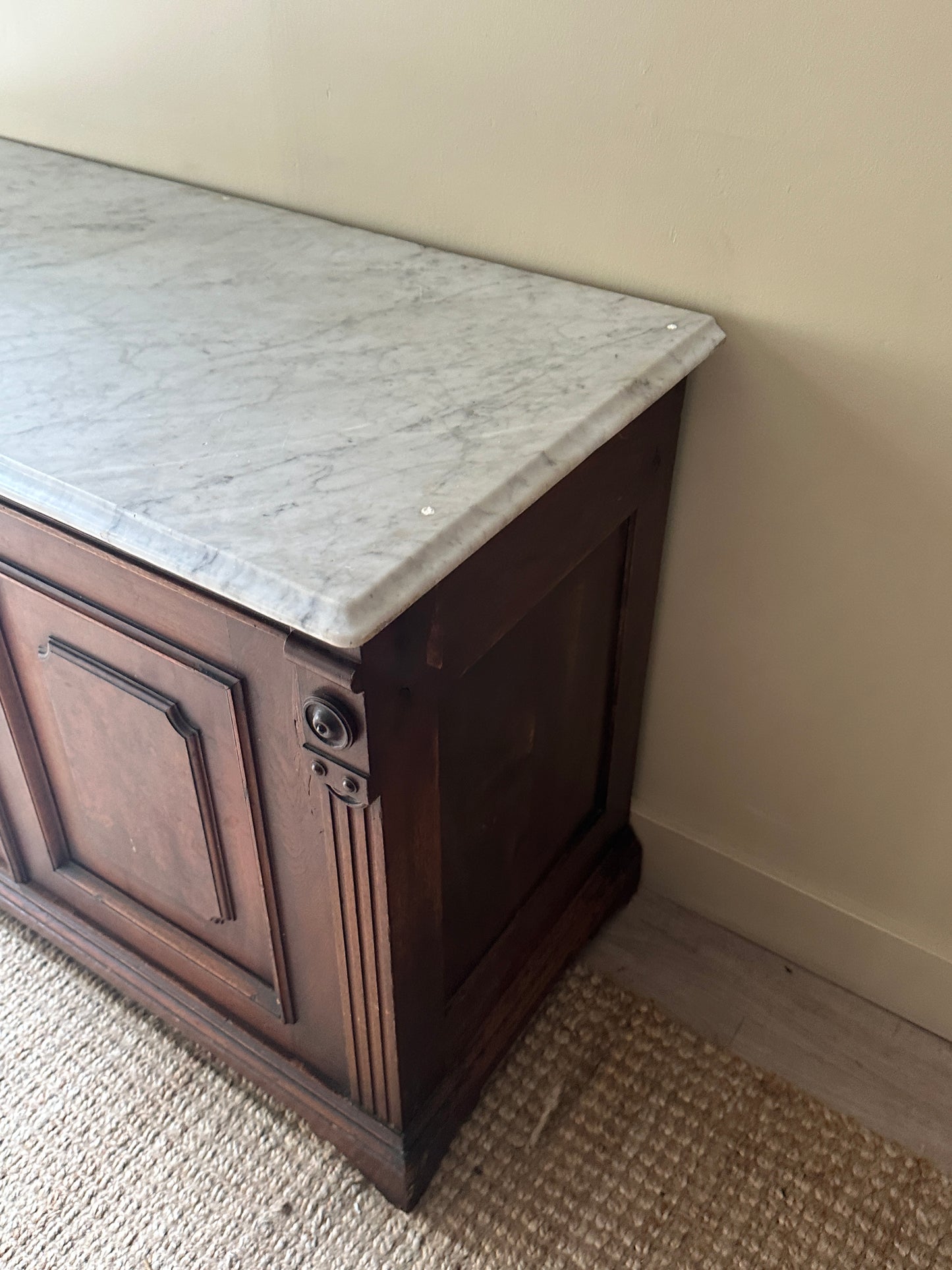 Marble top console