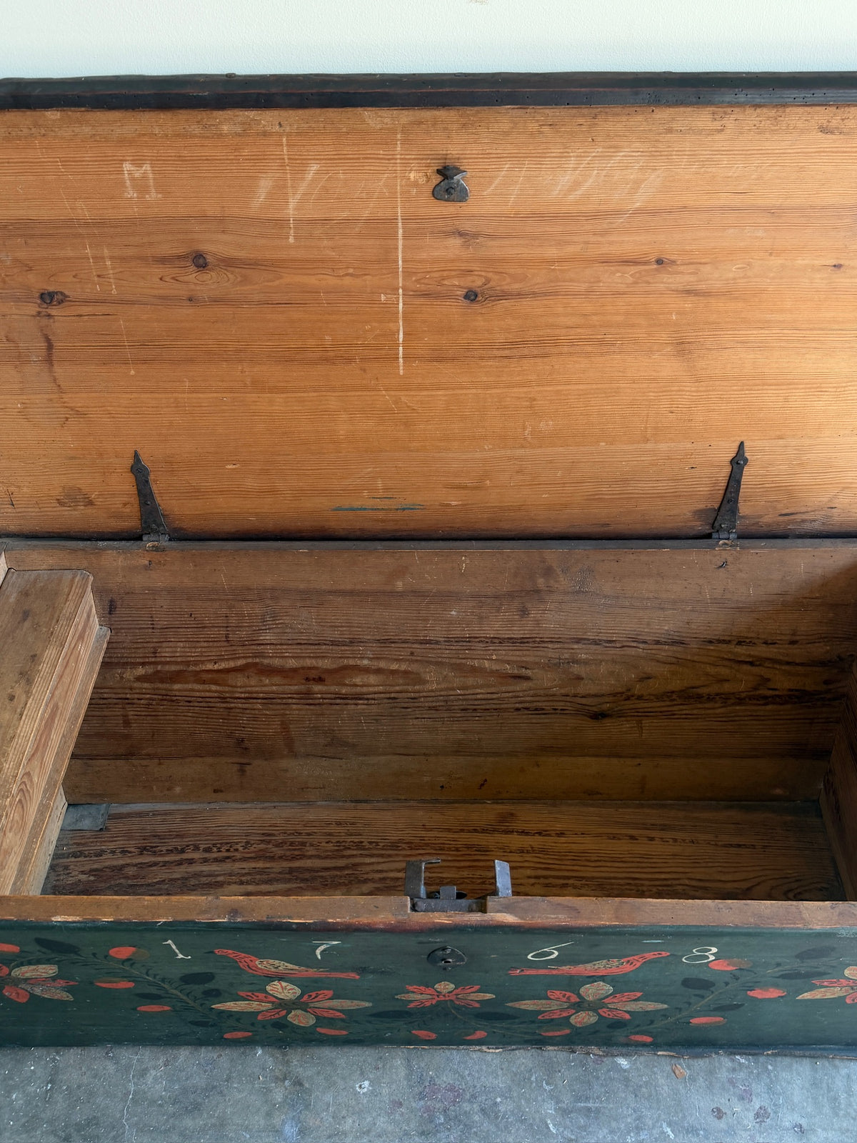 Scandinavian painted pine chest