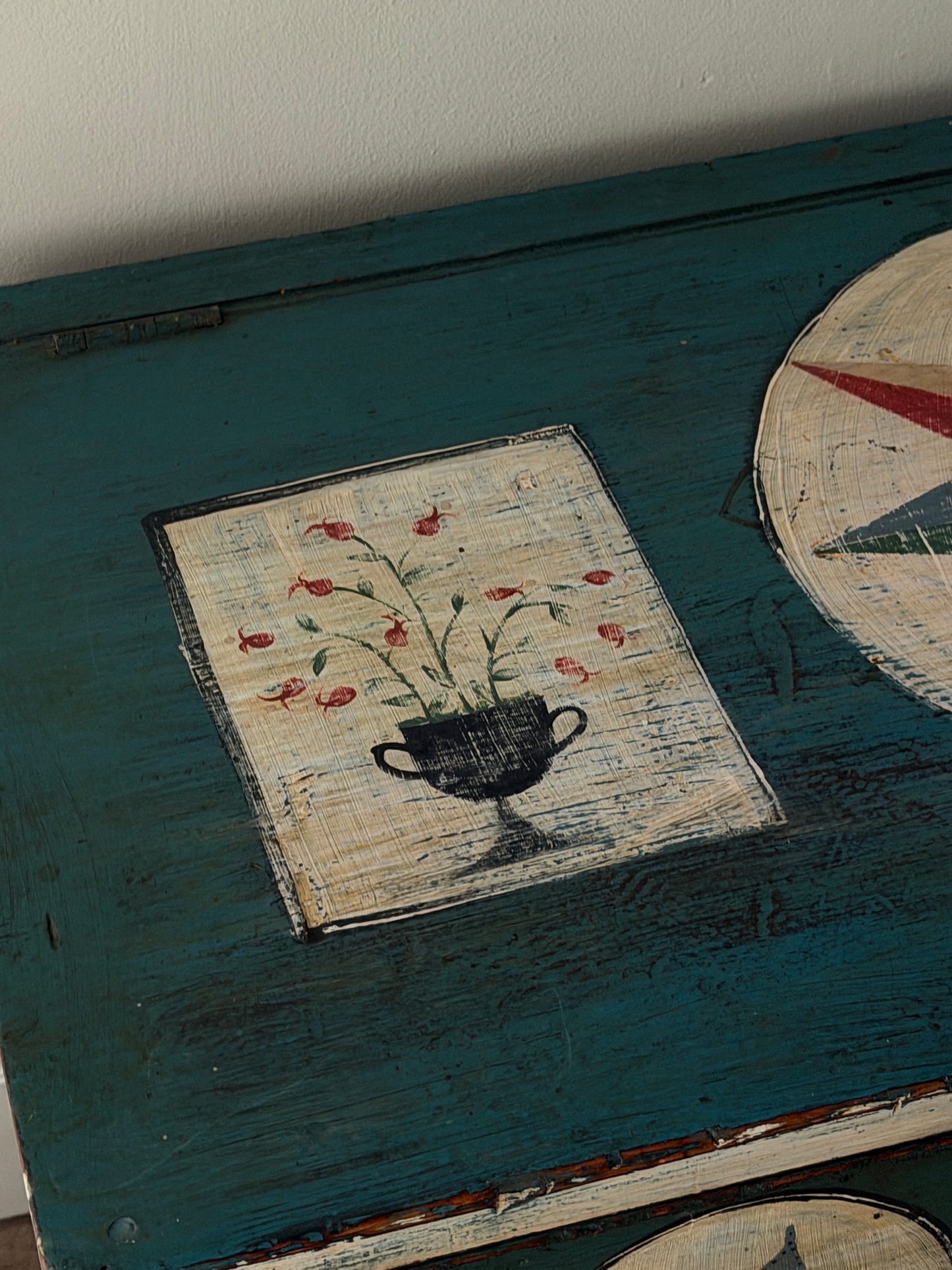 Painted blanket chest