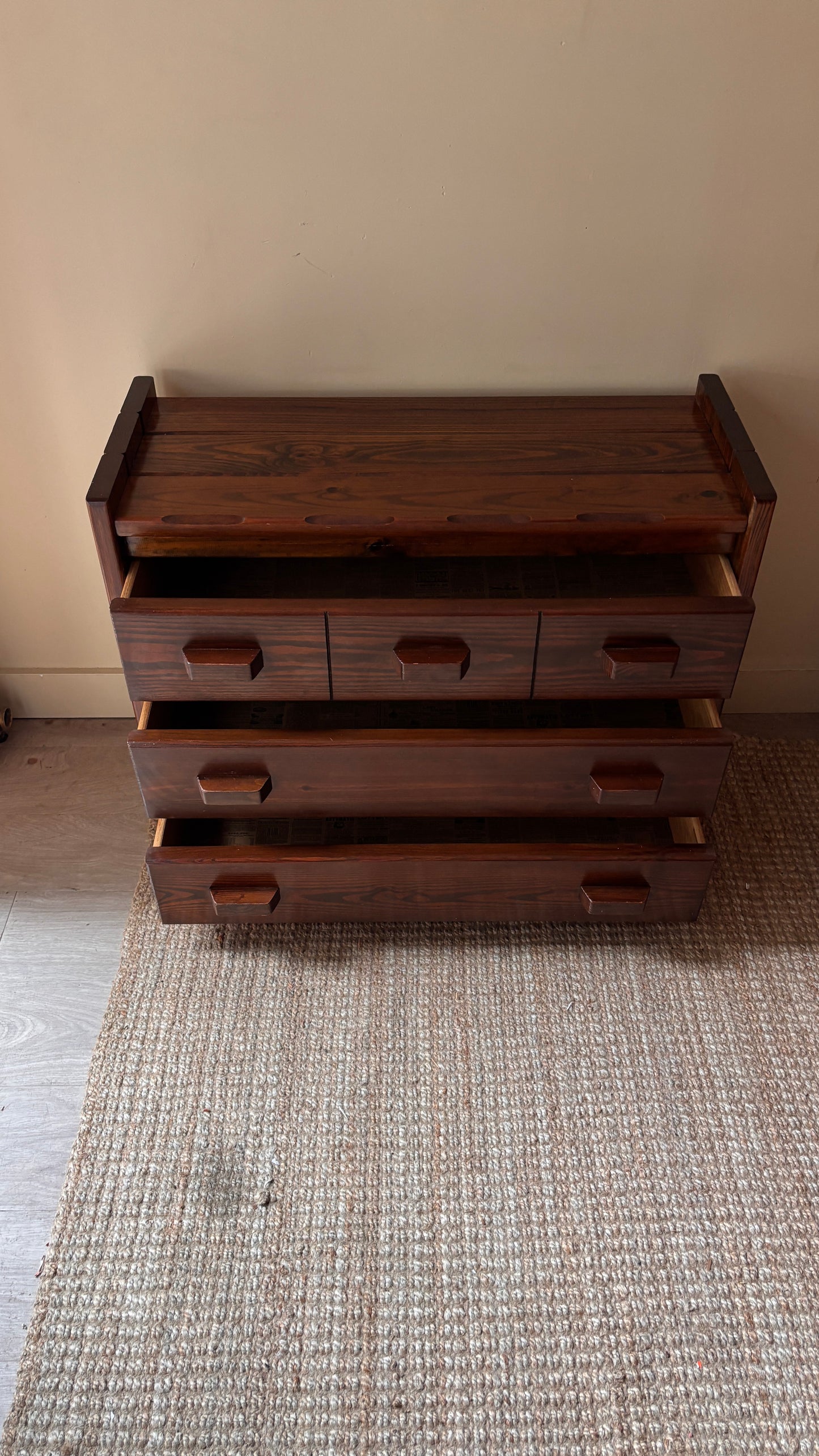 Pine low dresser