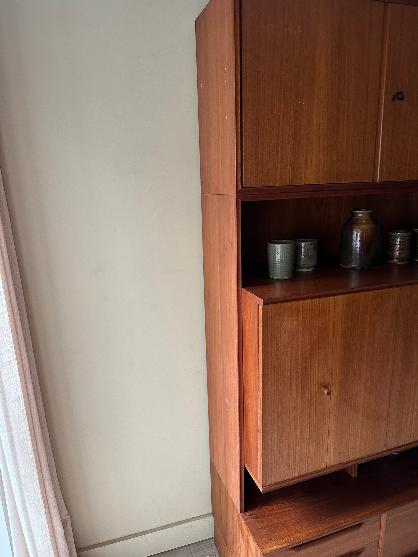 Danish teak three piece hutch