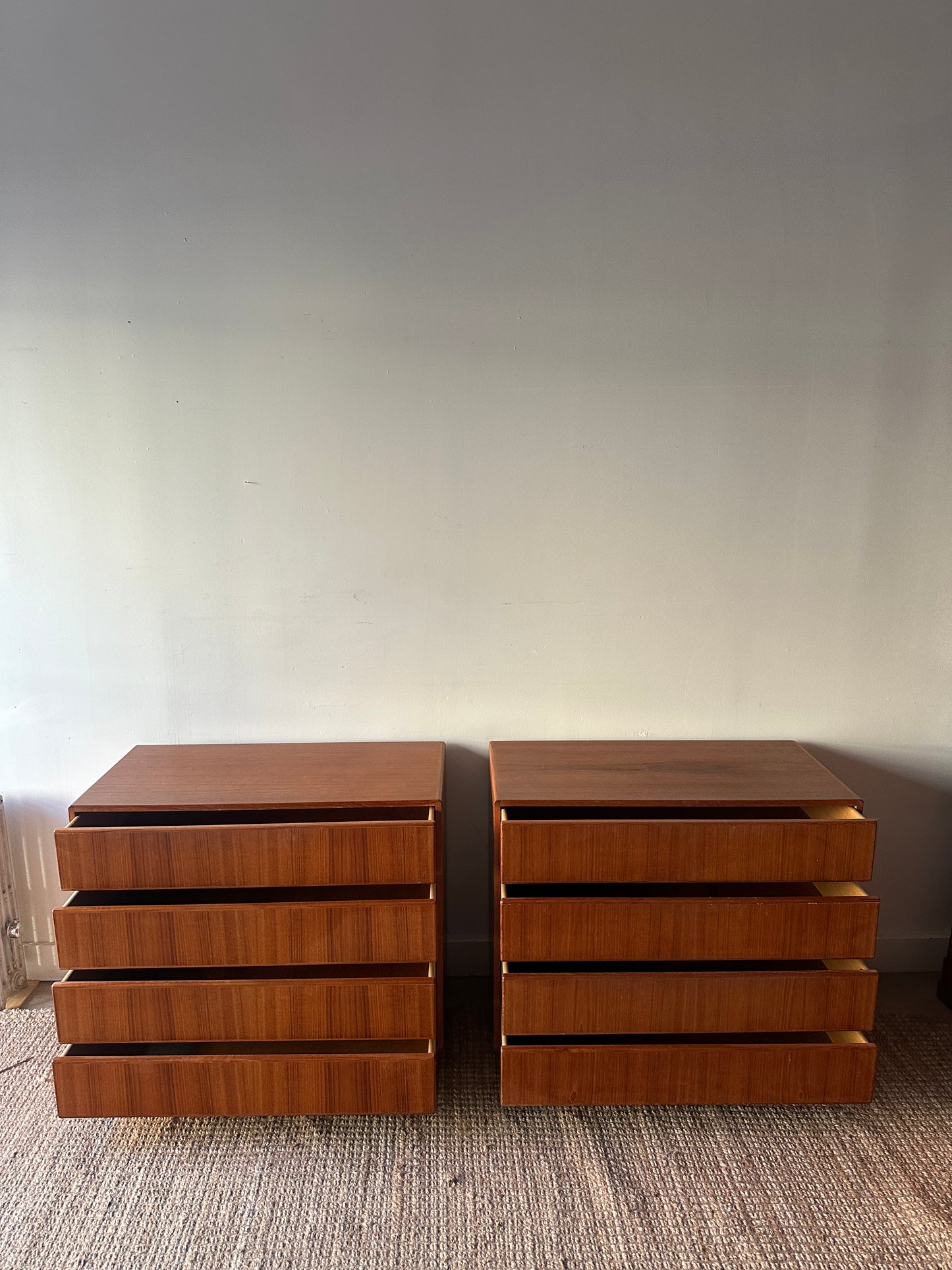 Danish teak dressers. Sold individually.