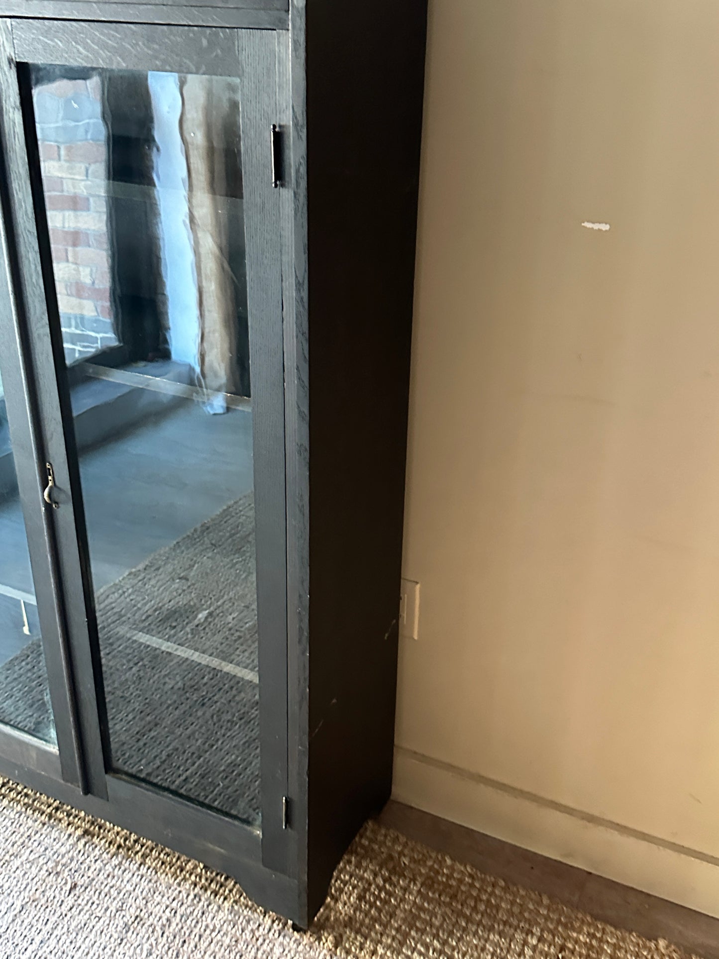 Black painted display case
