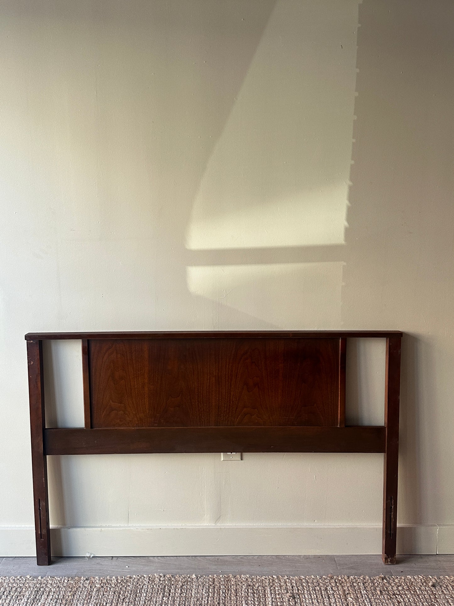 Walnut full headboard