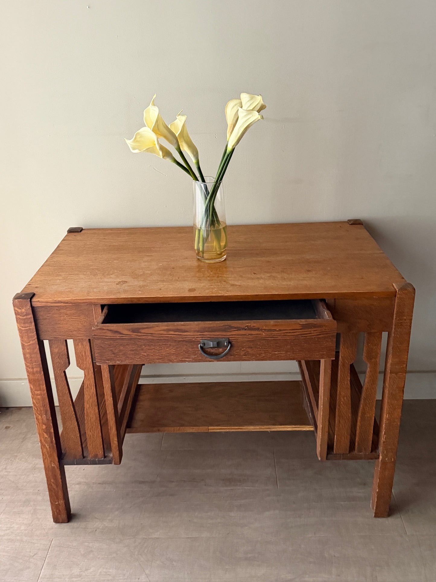 Mission oak library table desk
