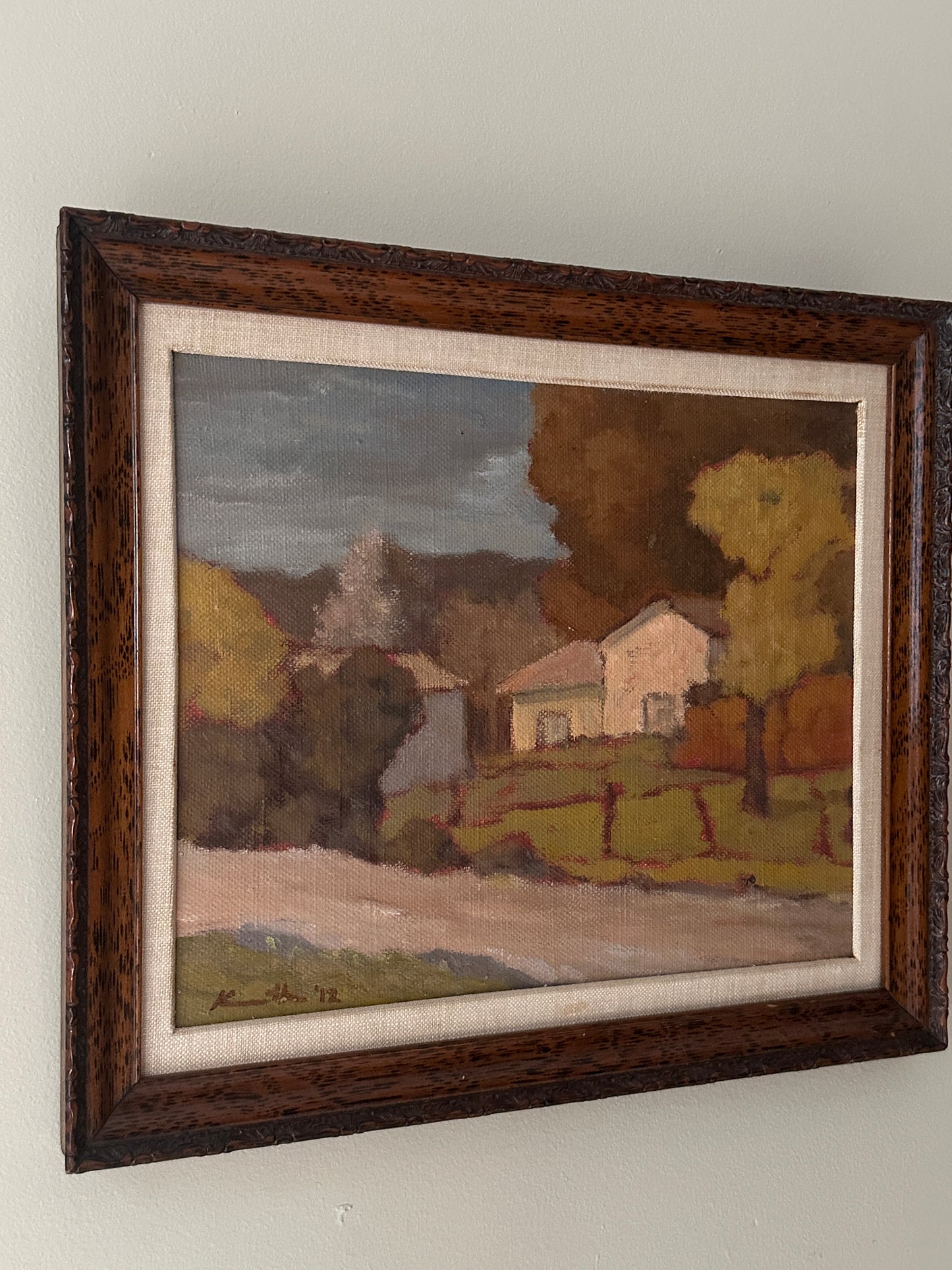 Farmhouse landscape painting
