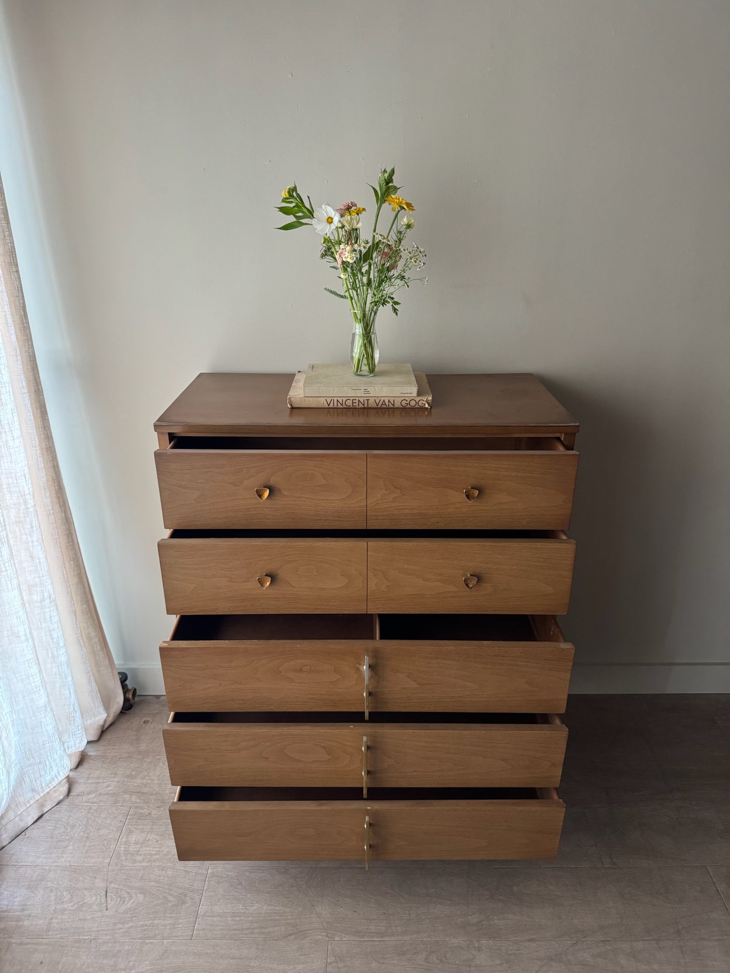 Kent Coffey walnut tallboy dresser