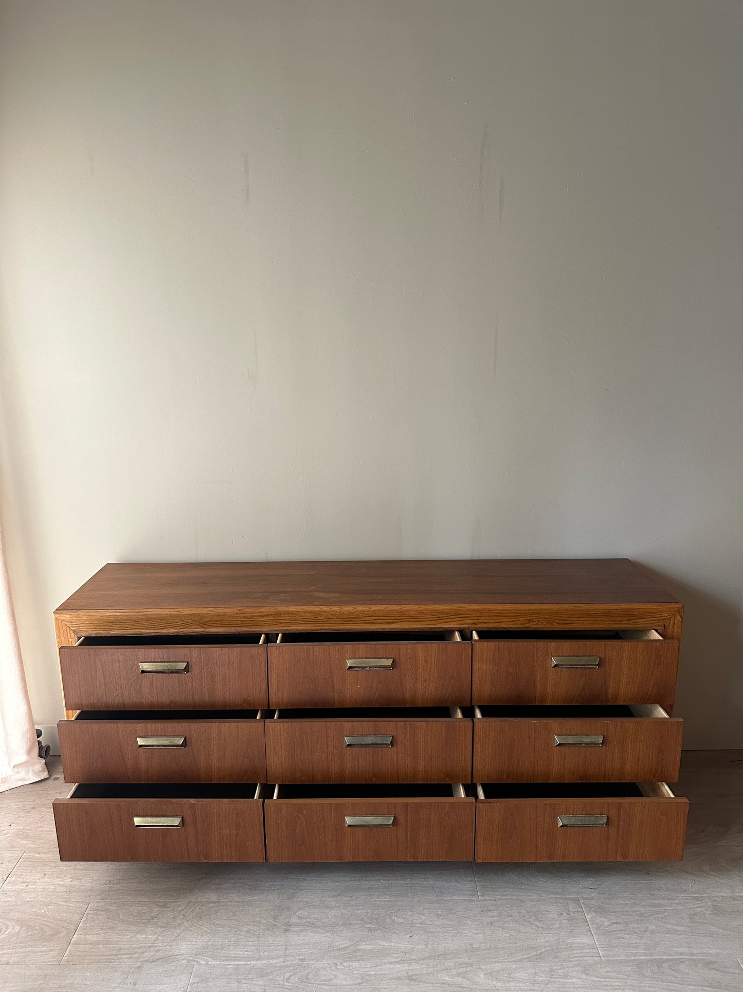 Walnut 9 drawer dresser