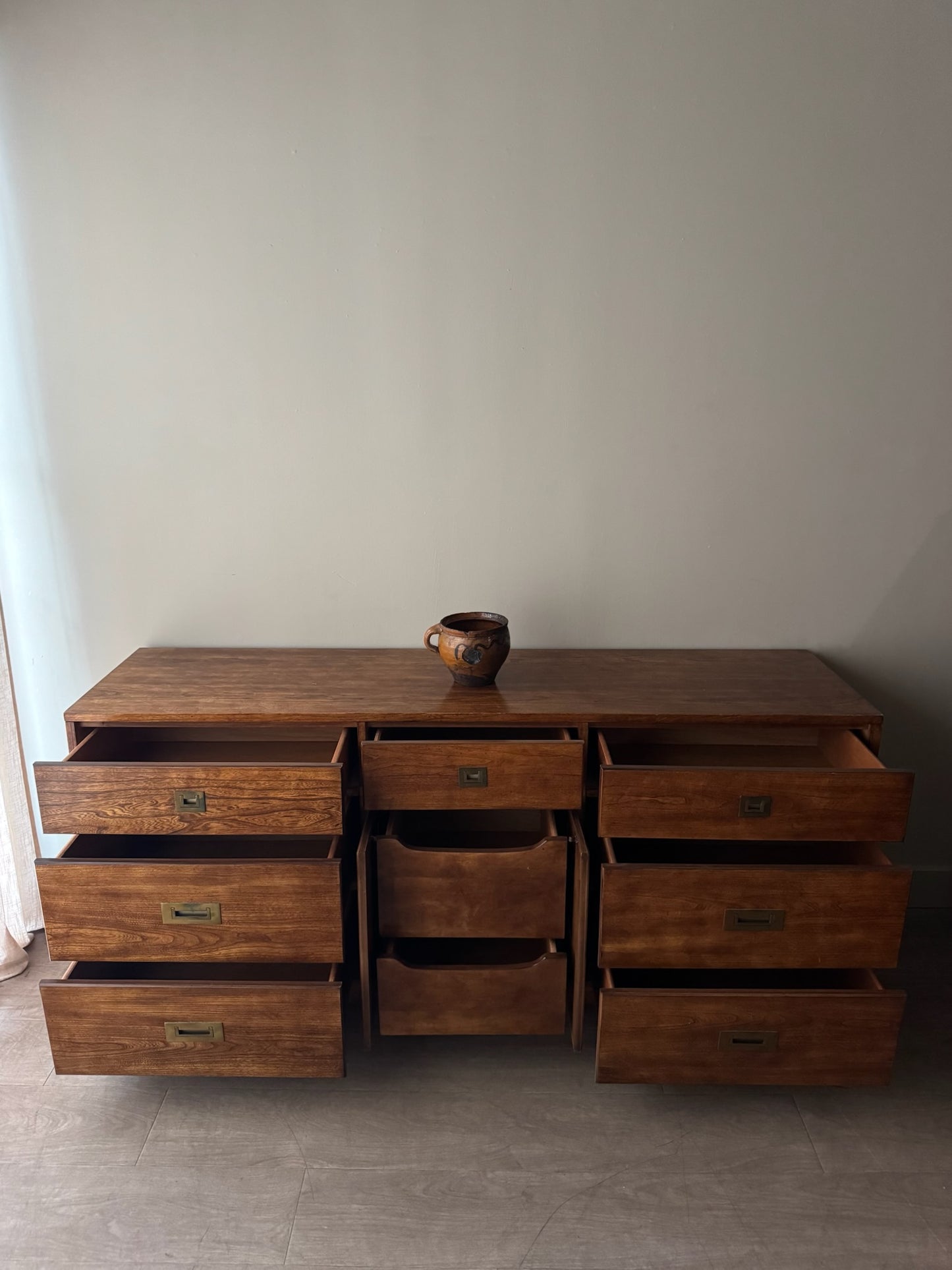 Stanley walnut campaign dresser