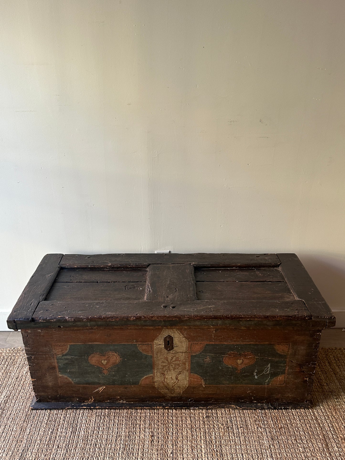19th c. painted pine chest