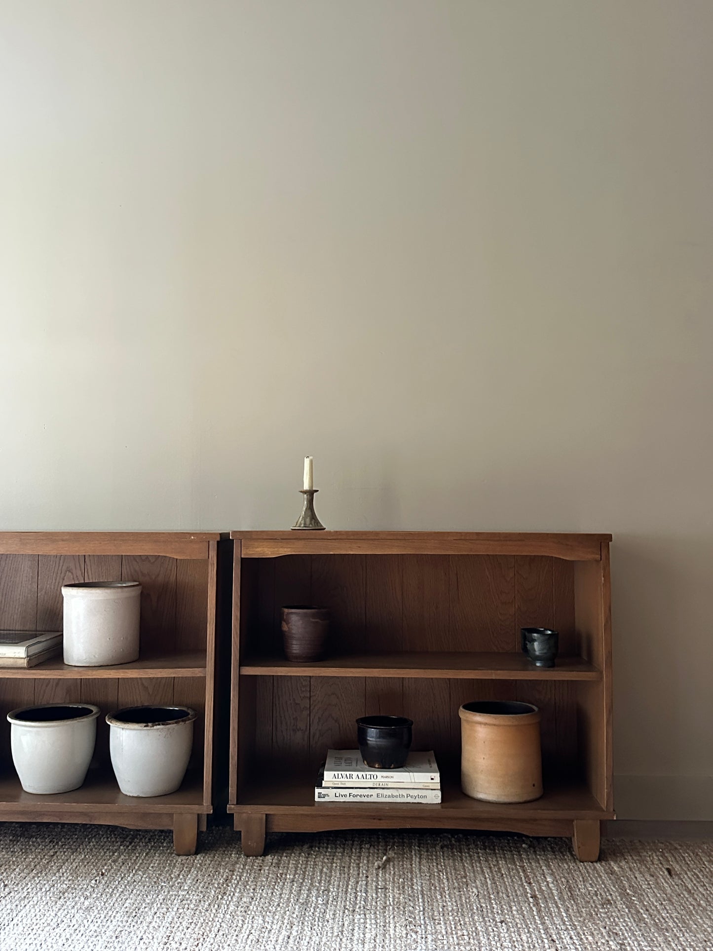 Oak shelves. Sold separately.