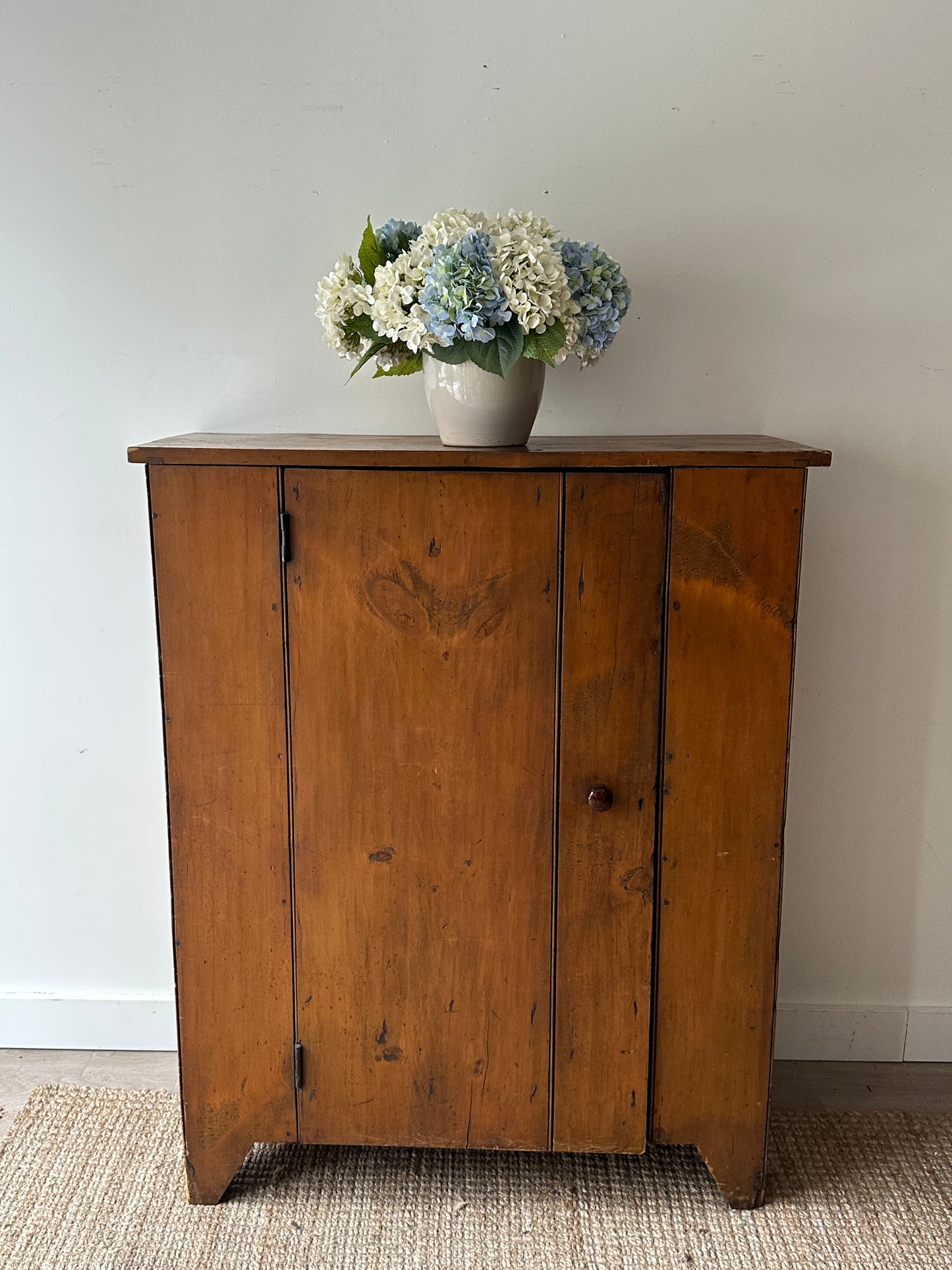 Early American pine cupboard