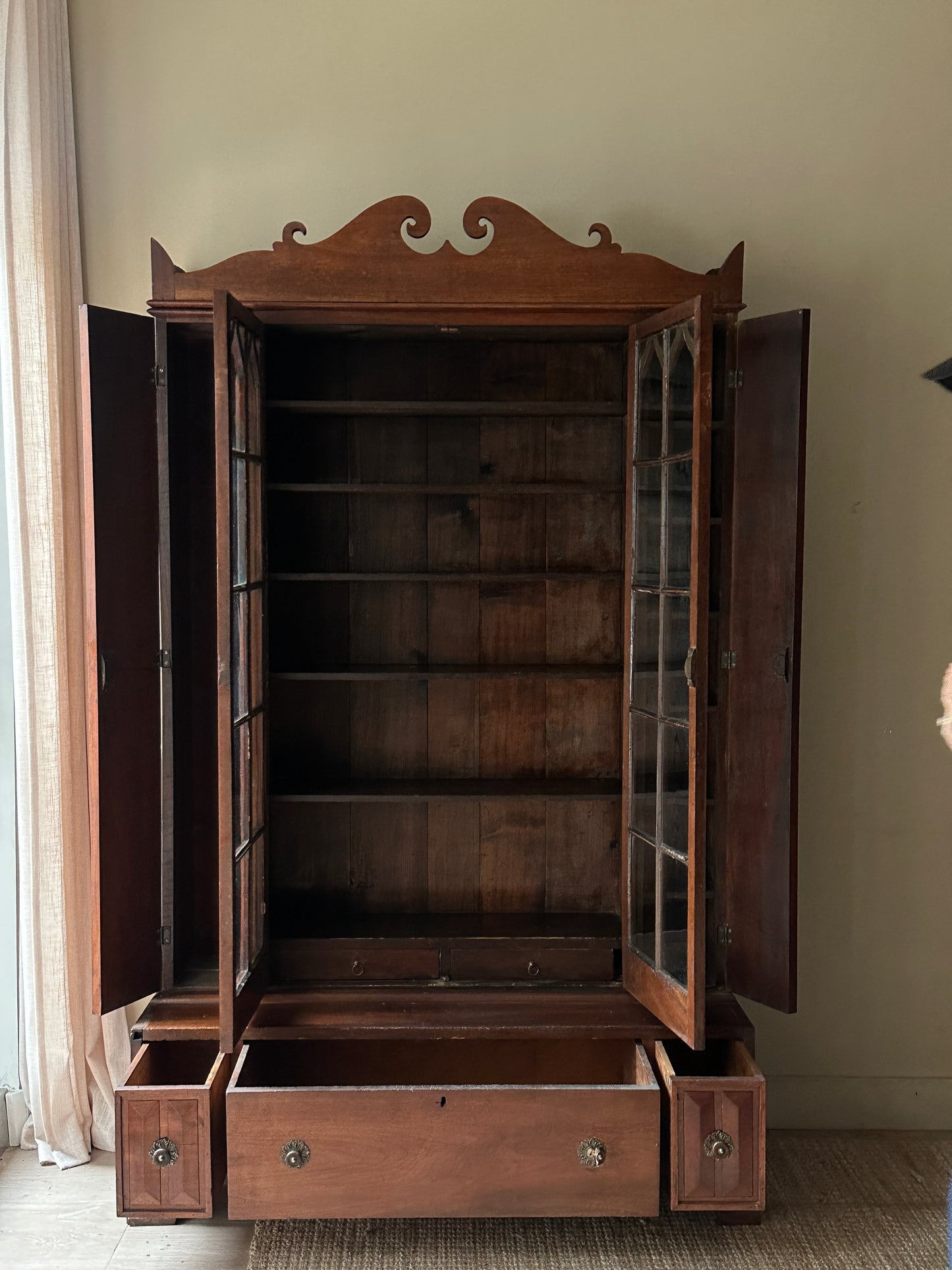 Walnut display case