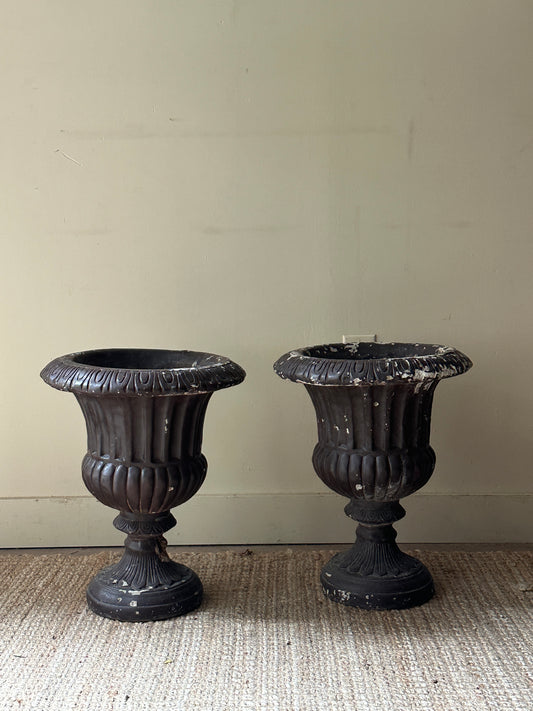 Dark Brown Concrete urns