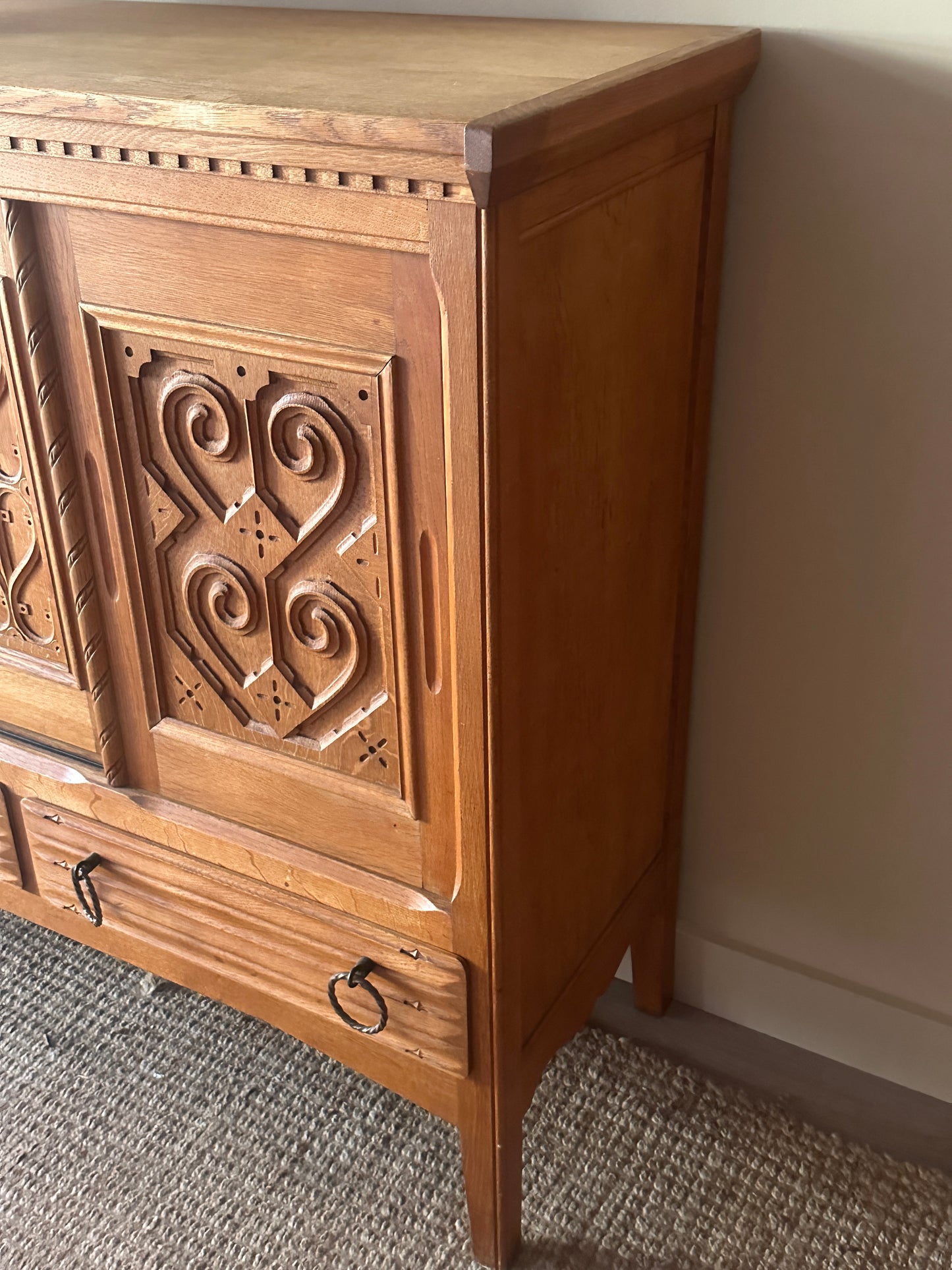 Danish oak sideboard by Henning Kjaernulf