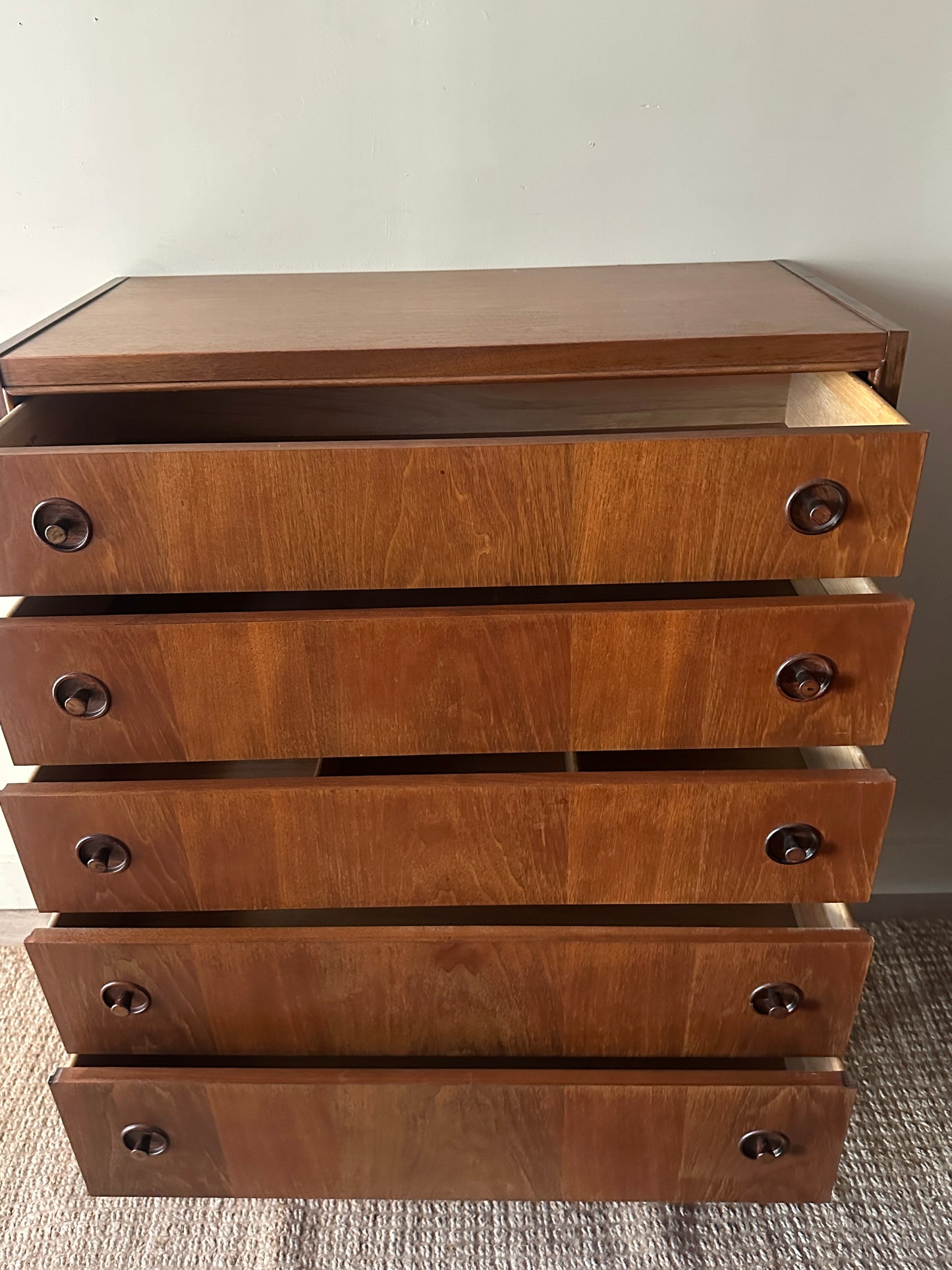 Kroehler walnut tallboy
