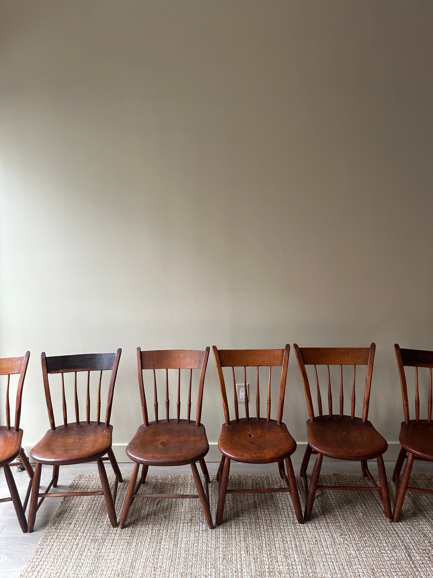 6 slab seat chairs. Sold induvidually.