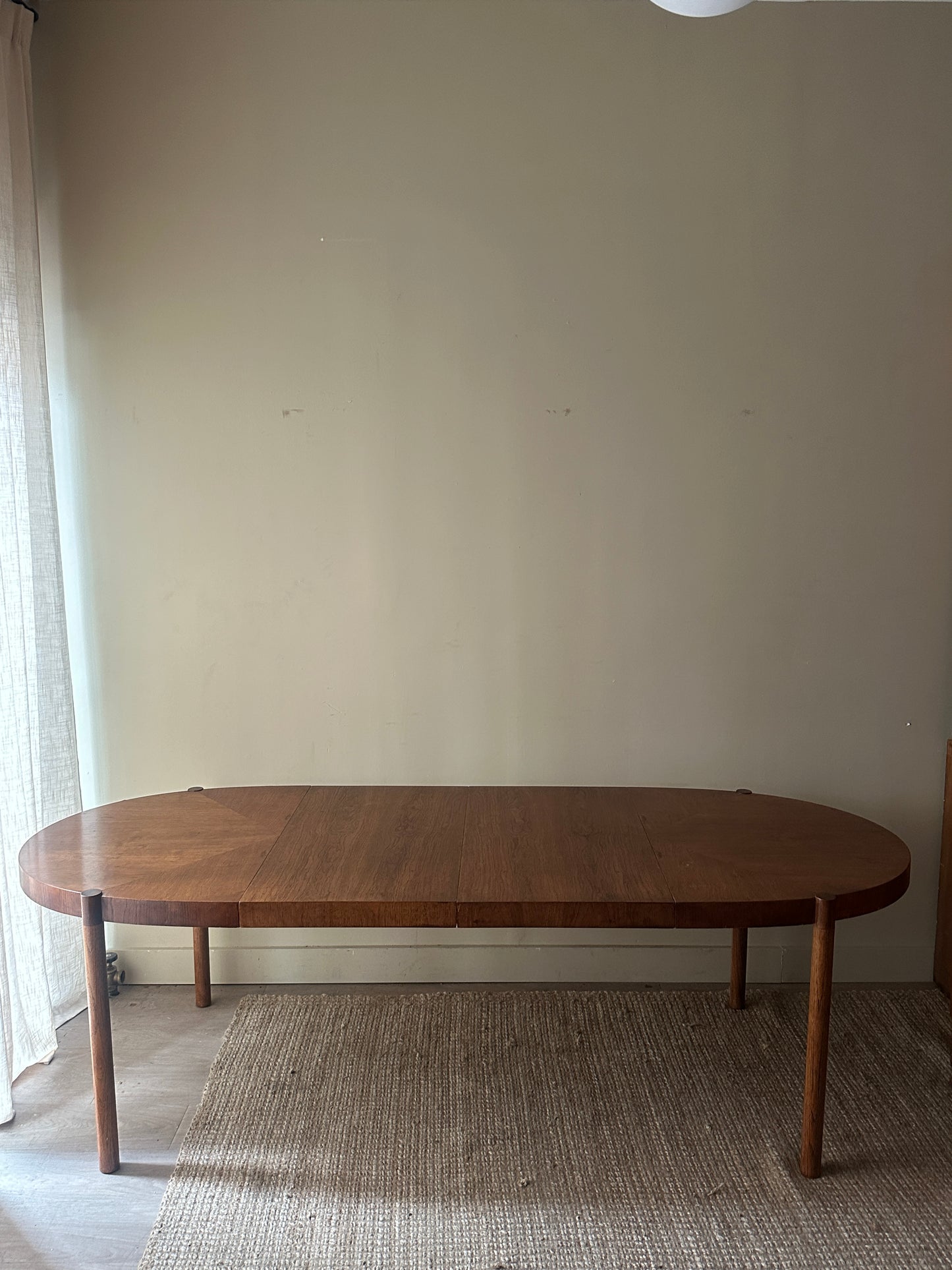 Walnut dining table with leaves