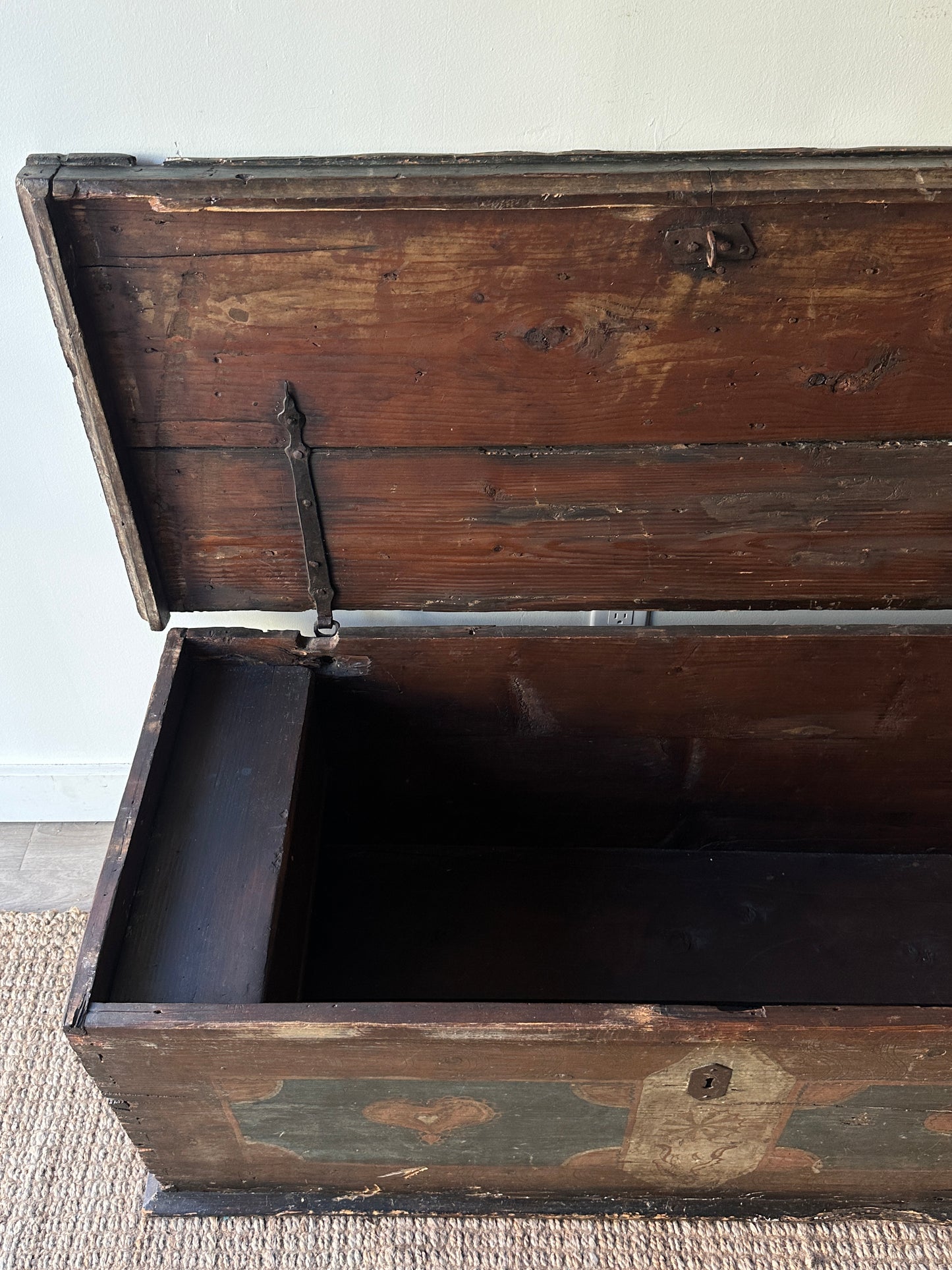 19th c. painted pine chest