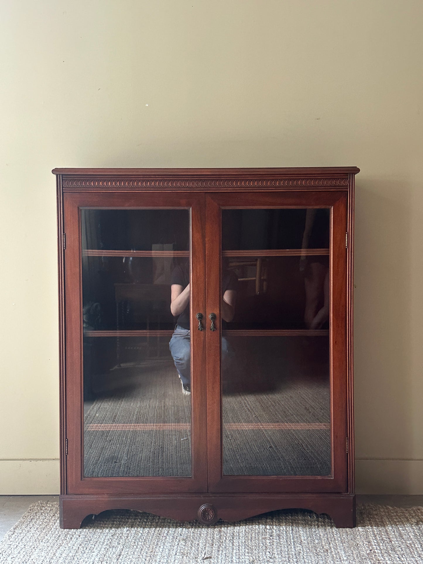 Mahogany and glass display case