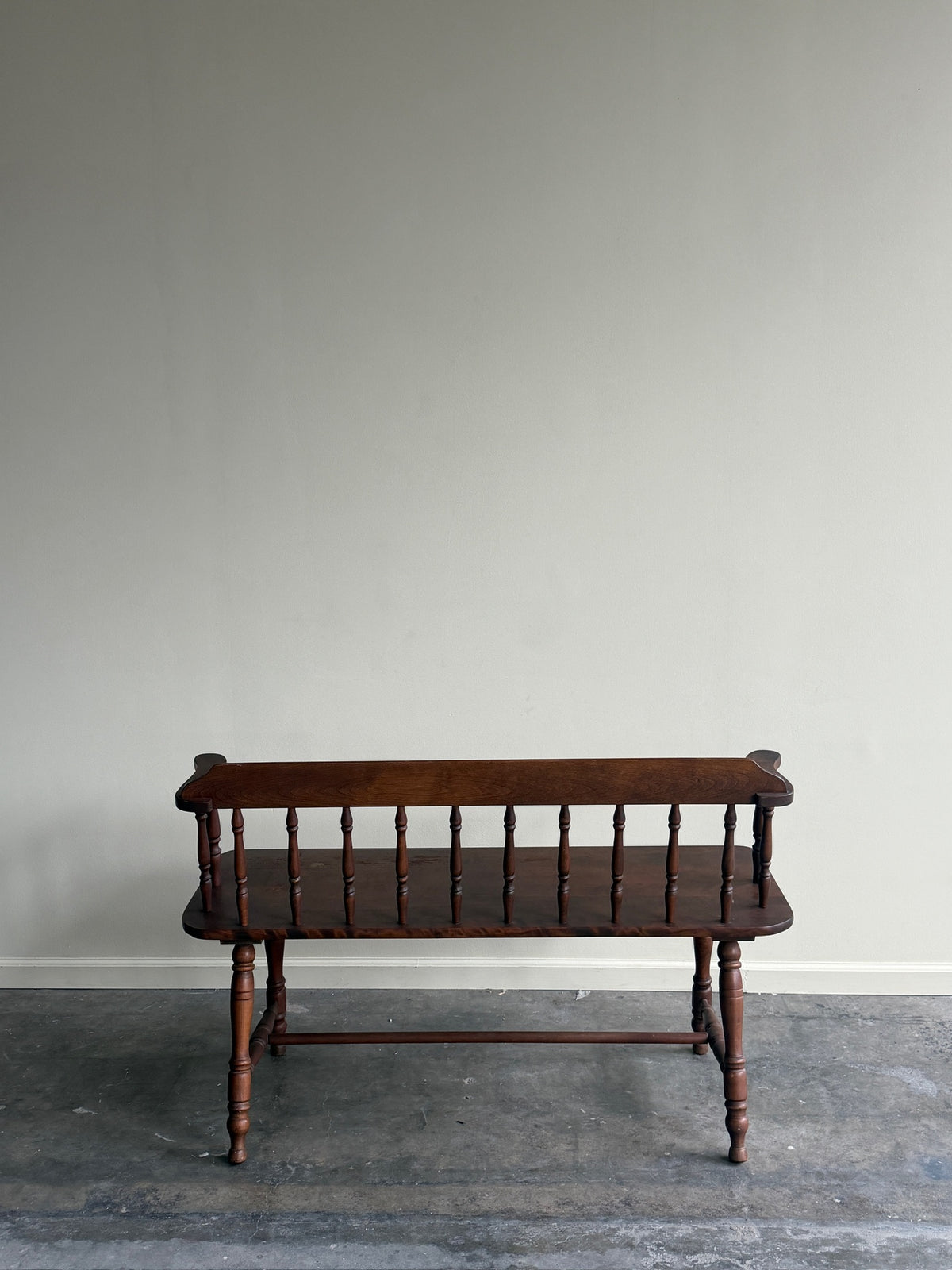 Walnut deacon’s bench