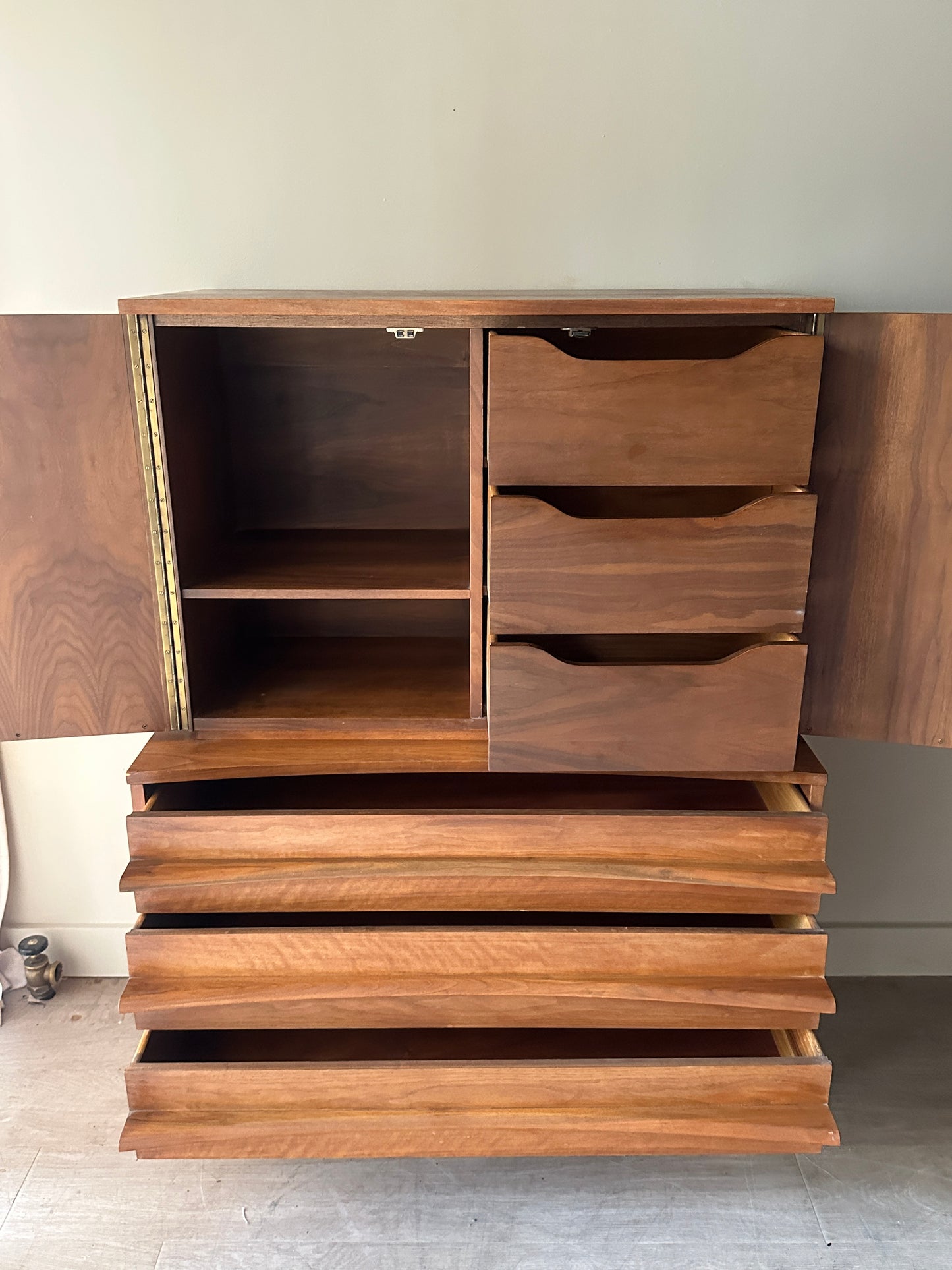 Walnut tallboy