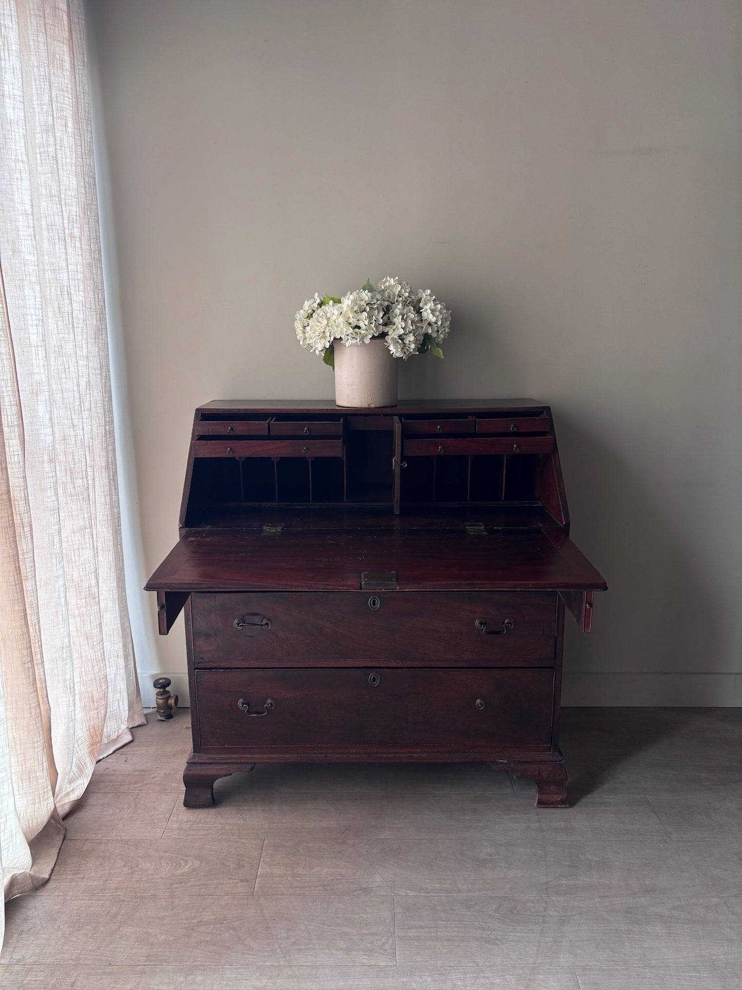 English mahogany secretary dresser