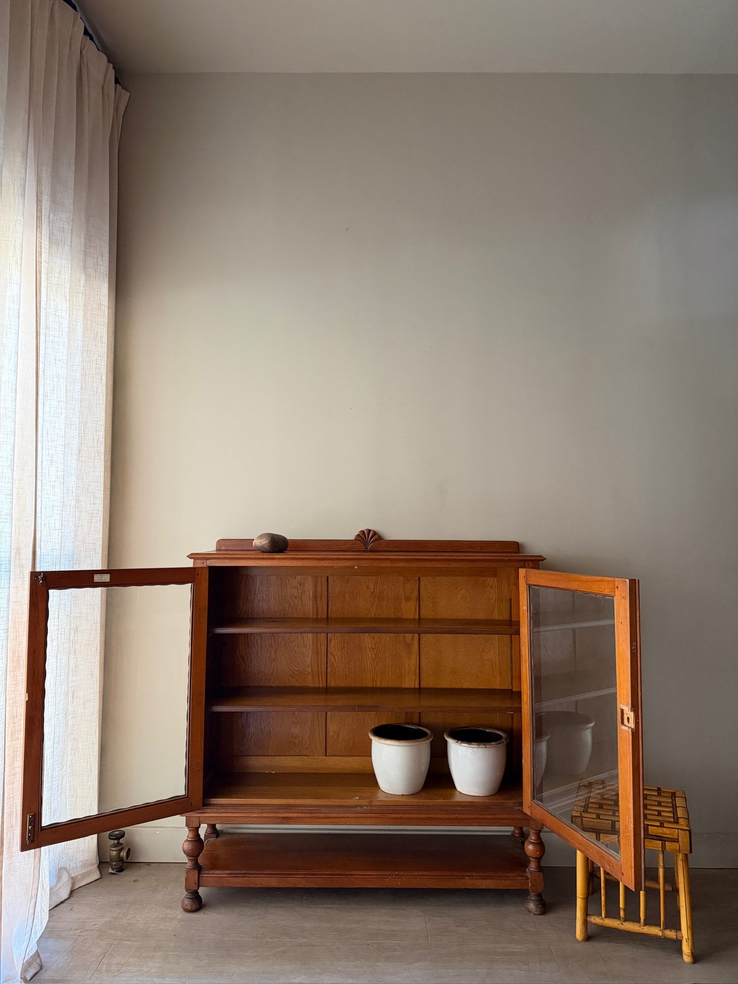 Maple display cabinet