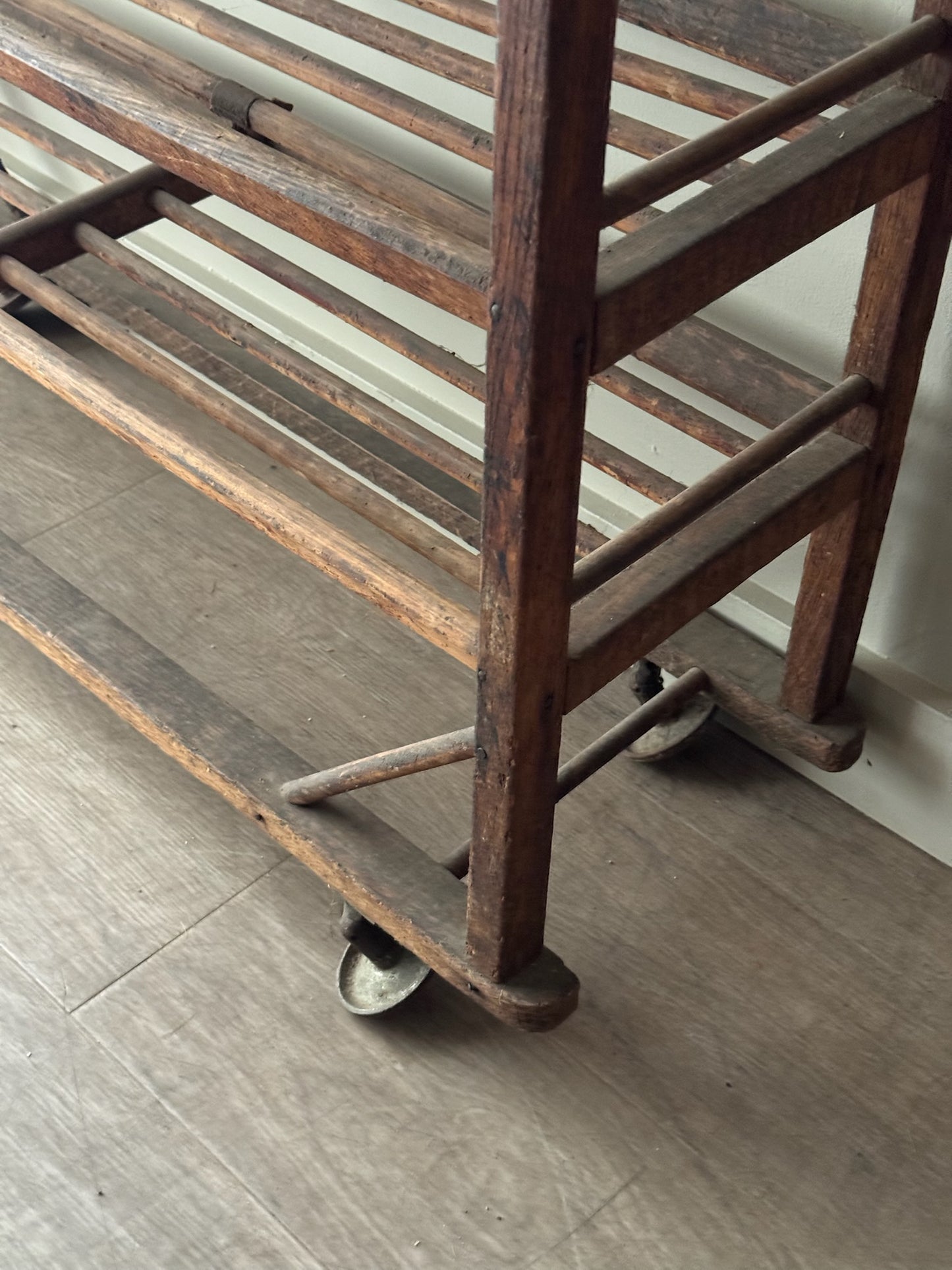 Mixed wood shoe factory rack