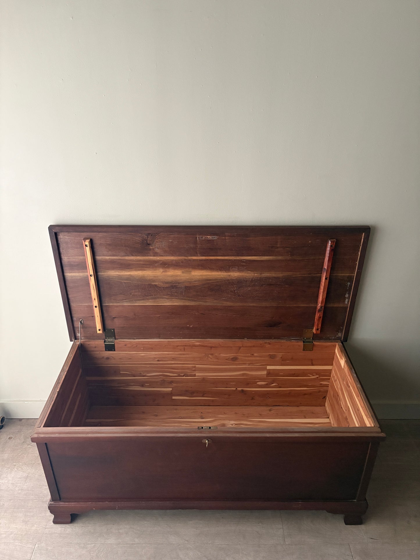 Walnut cedar-lined chest
