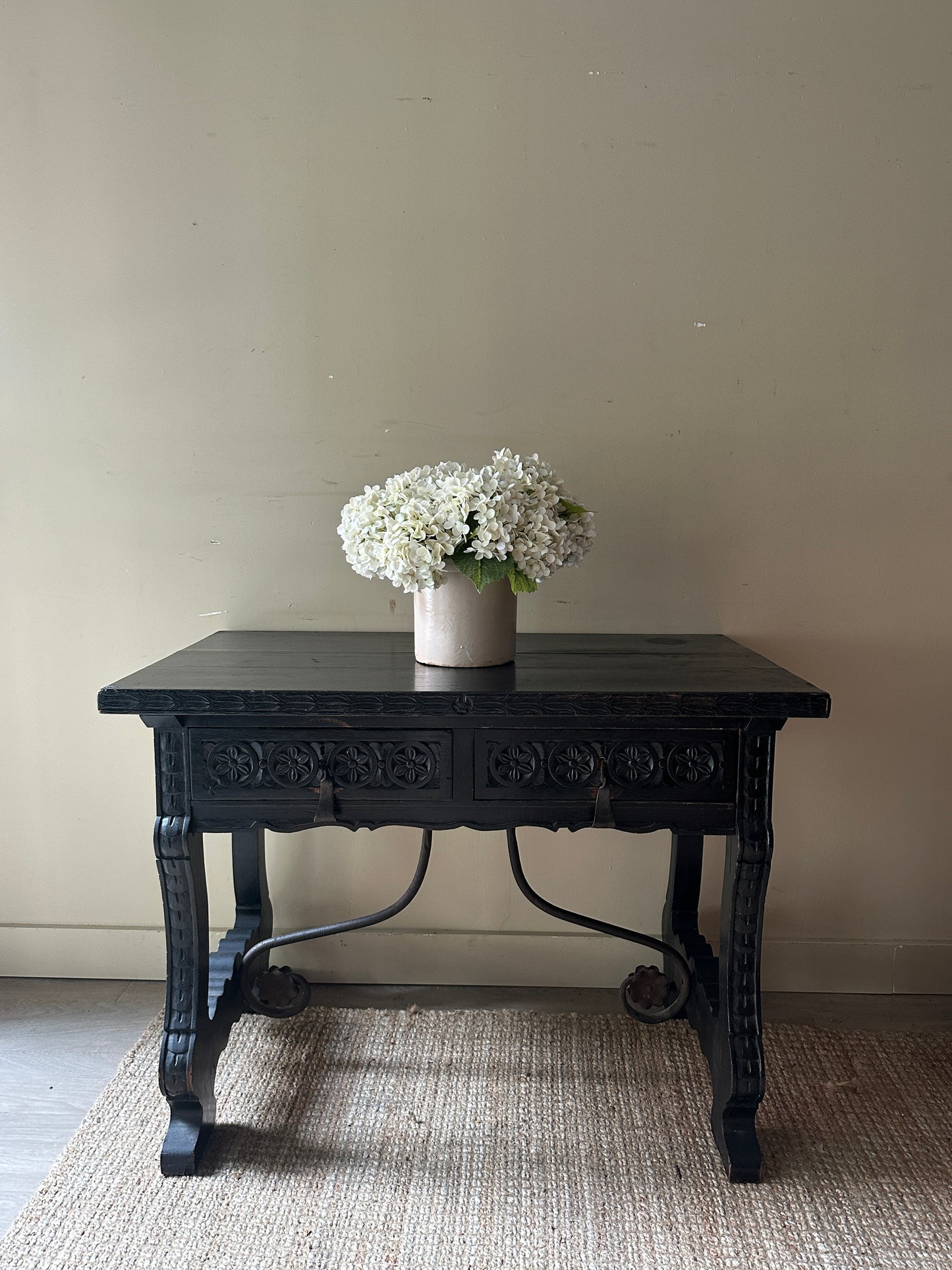 Carved library desk
