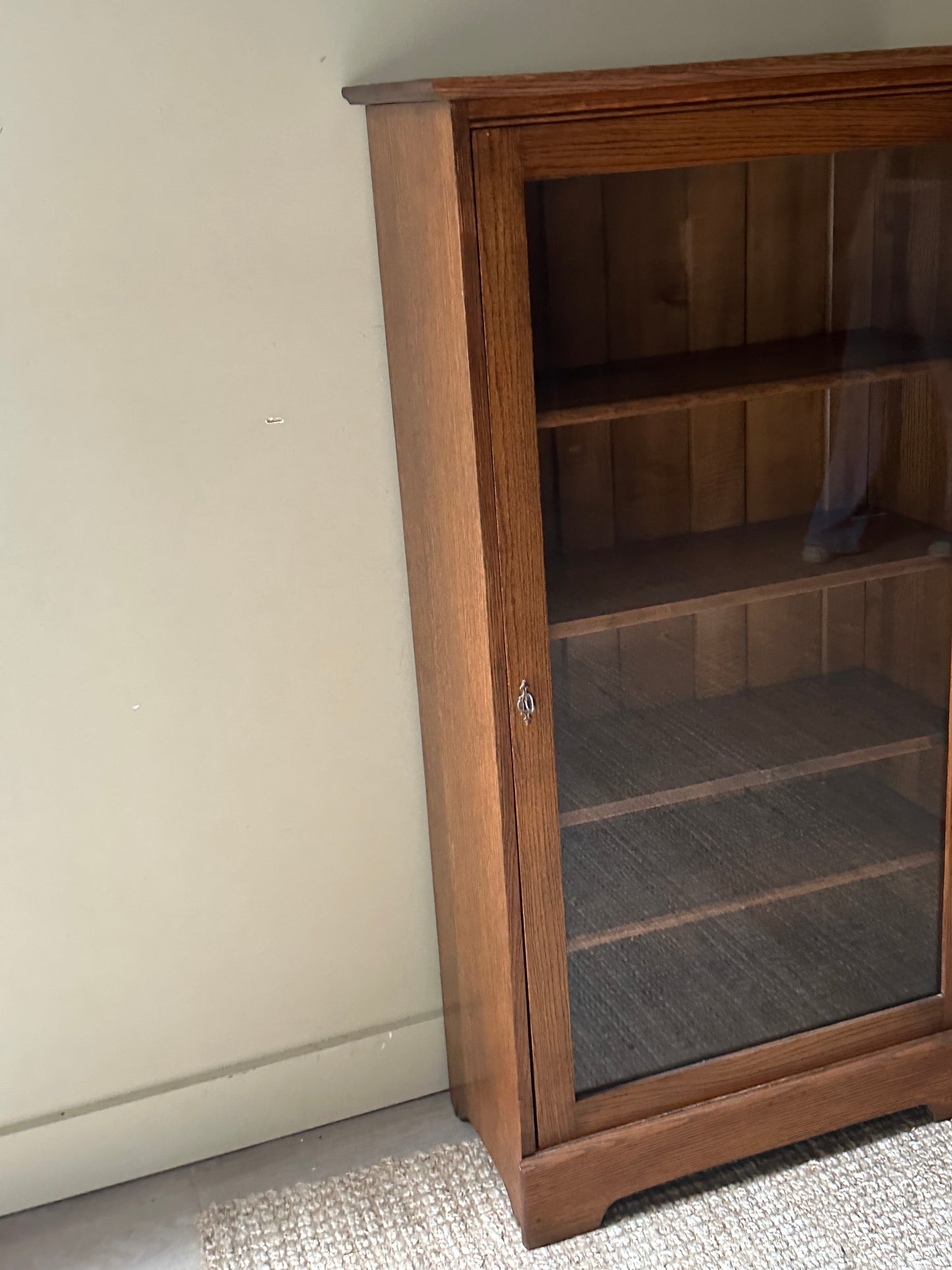 Oak and glass display case