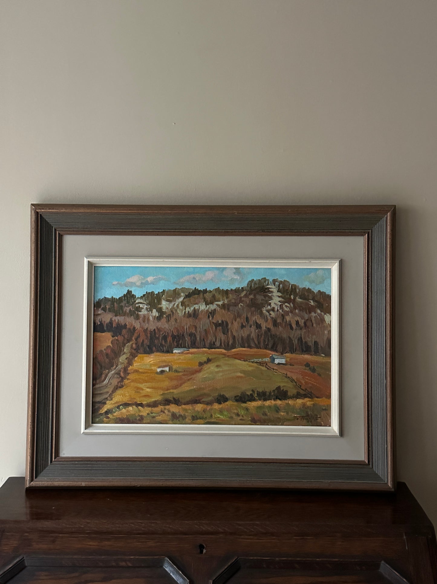 Nikos Tzanoff, "Bromont" Oil on Canvas 1983