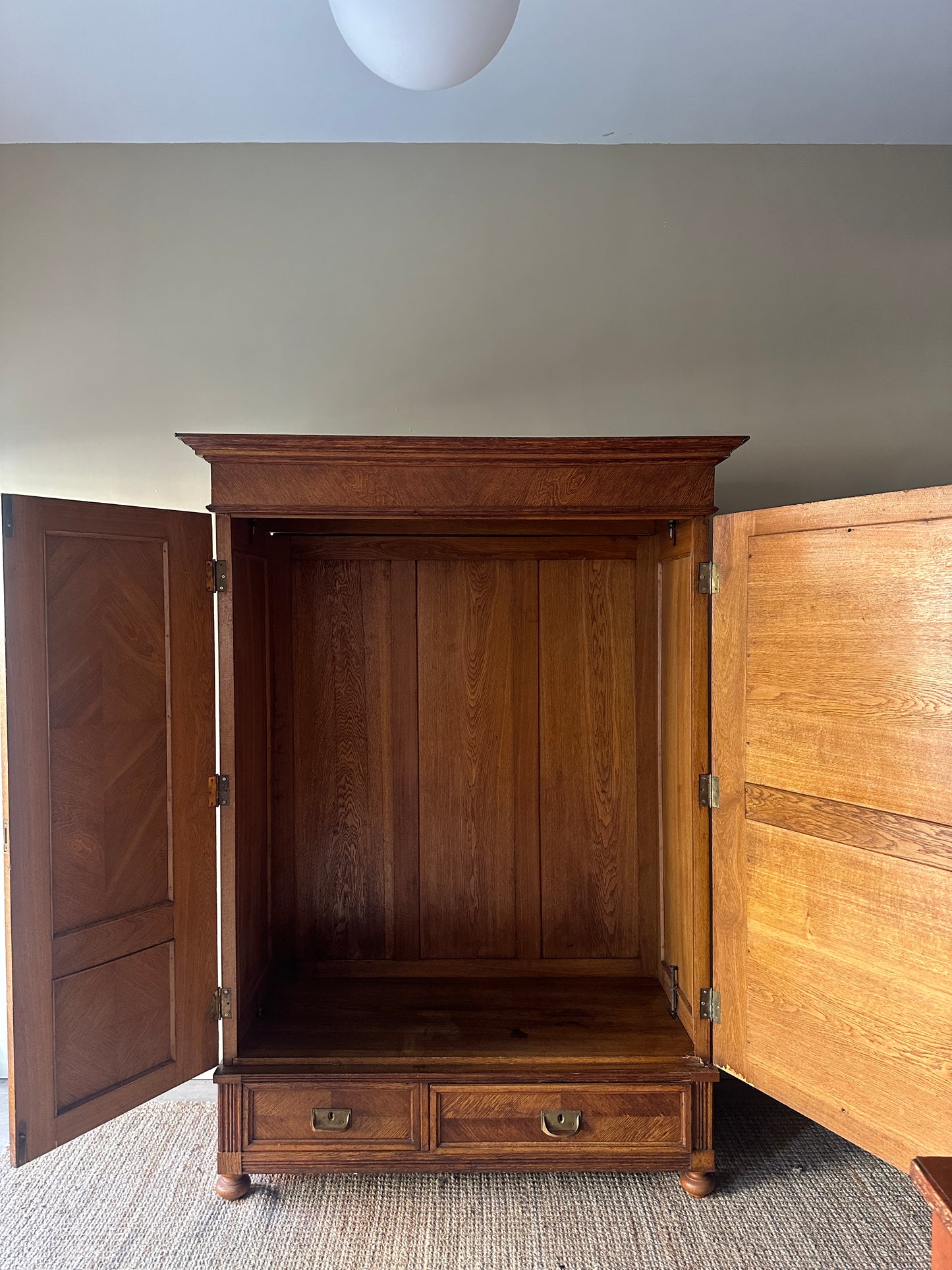 Mission oak armoire