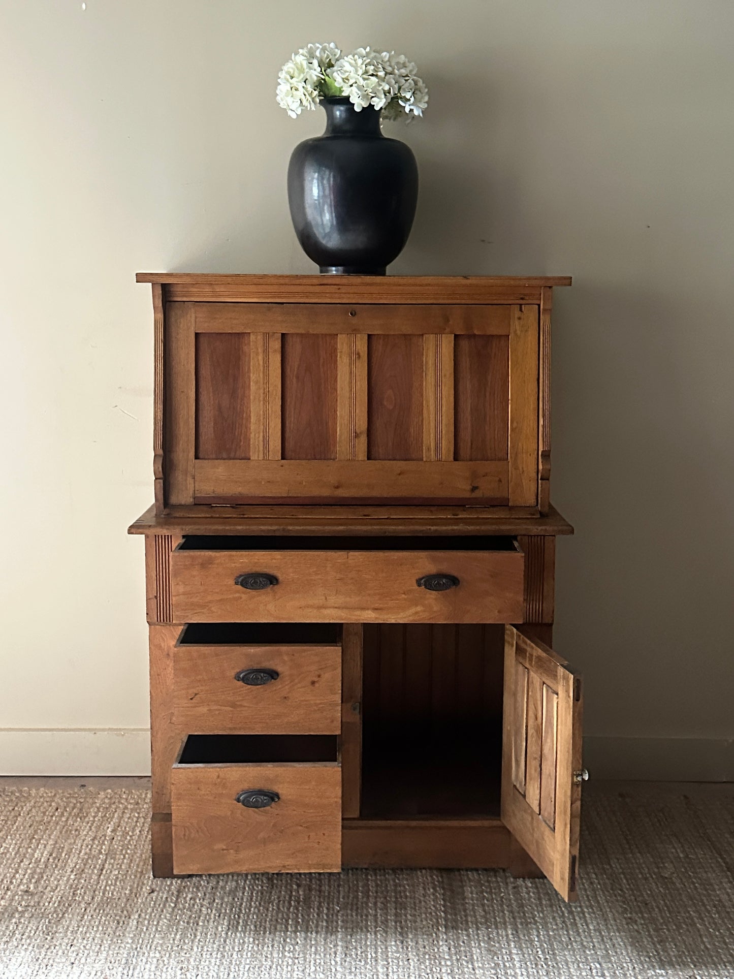 Mixed Wood Secretary Hutch