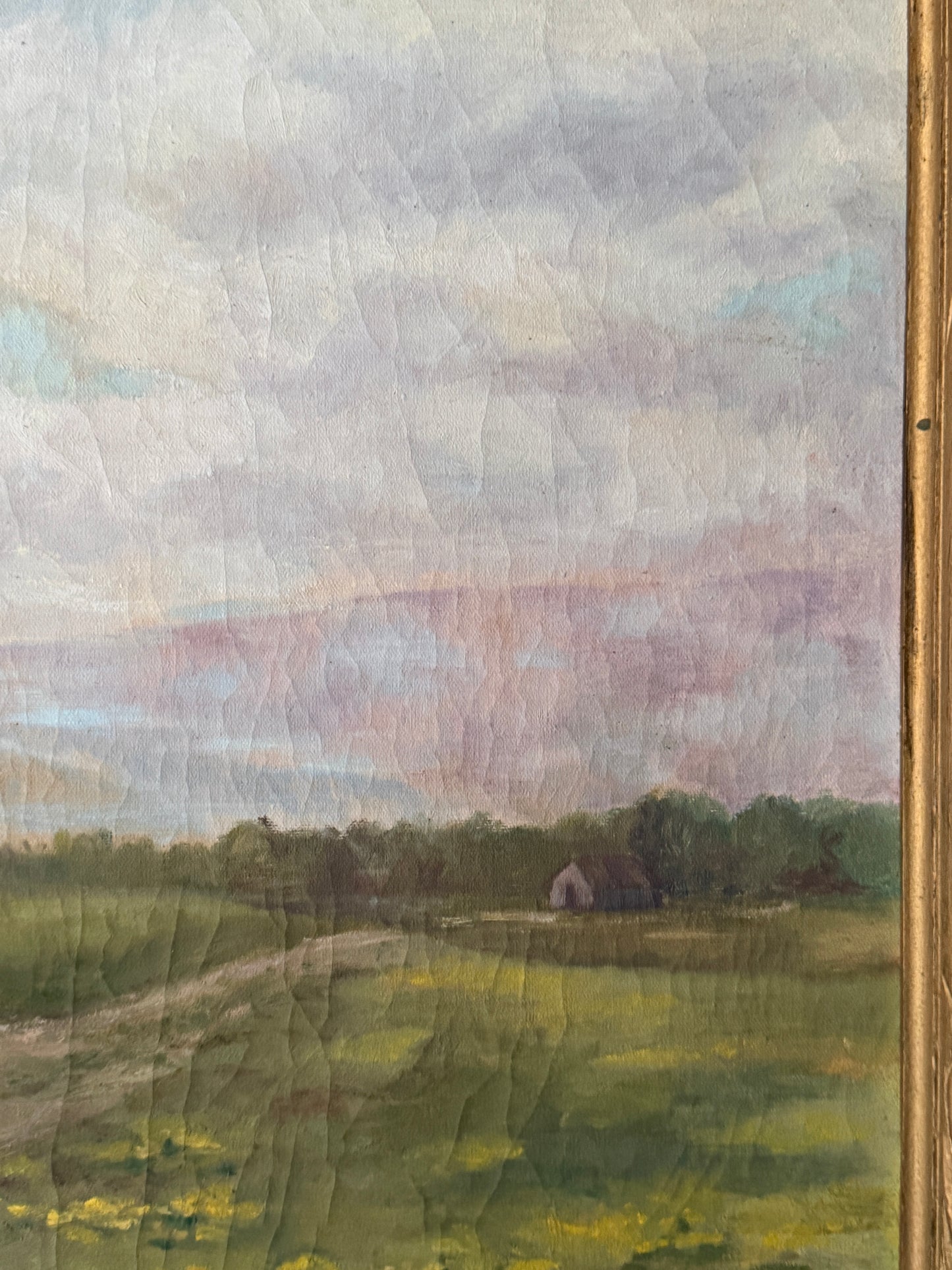 Wildflower landscape. Signed.