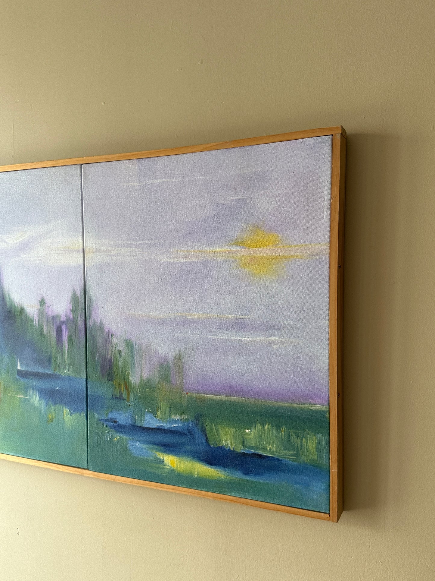 Marsh landscape diptych by S. Klein