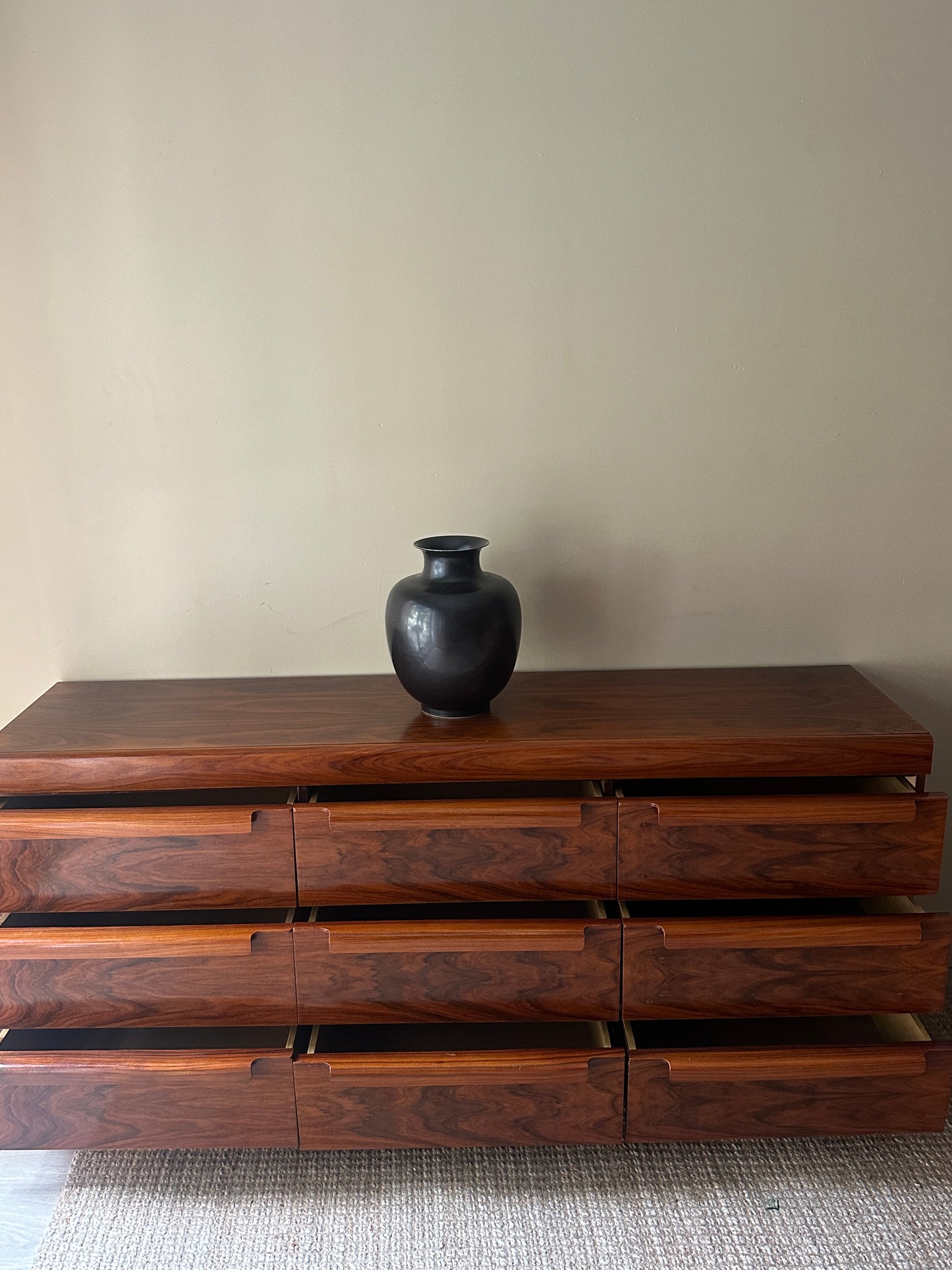 Walnut burl dresser