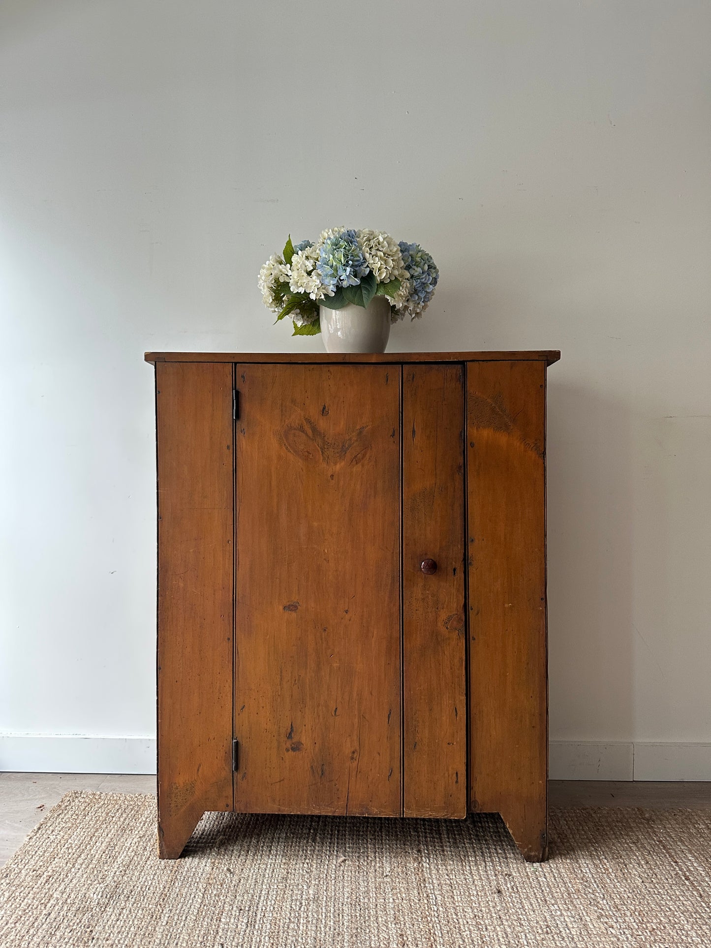 Early American pine cupboard