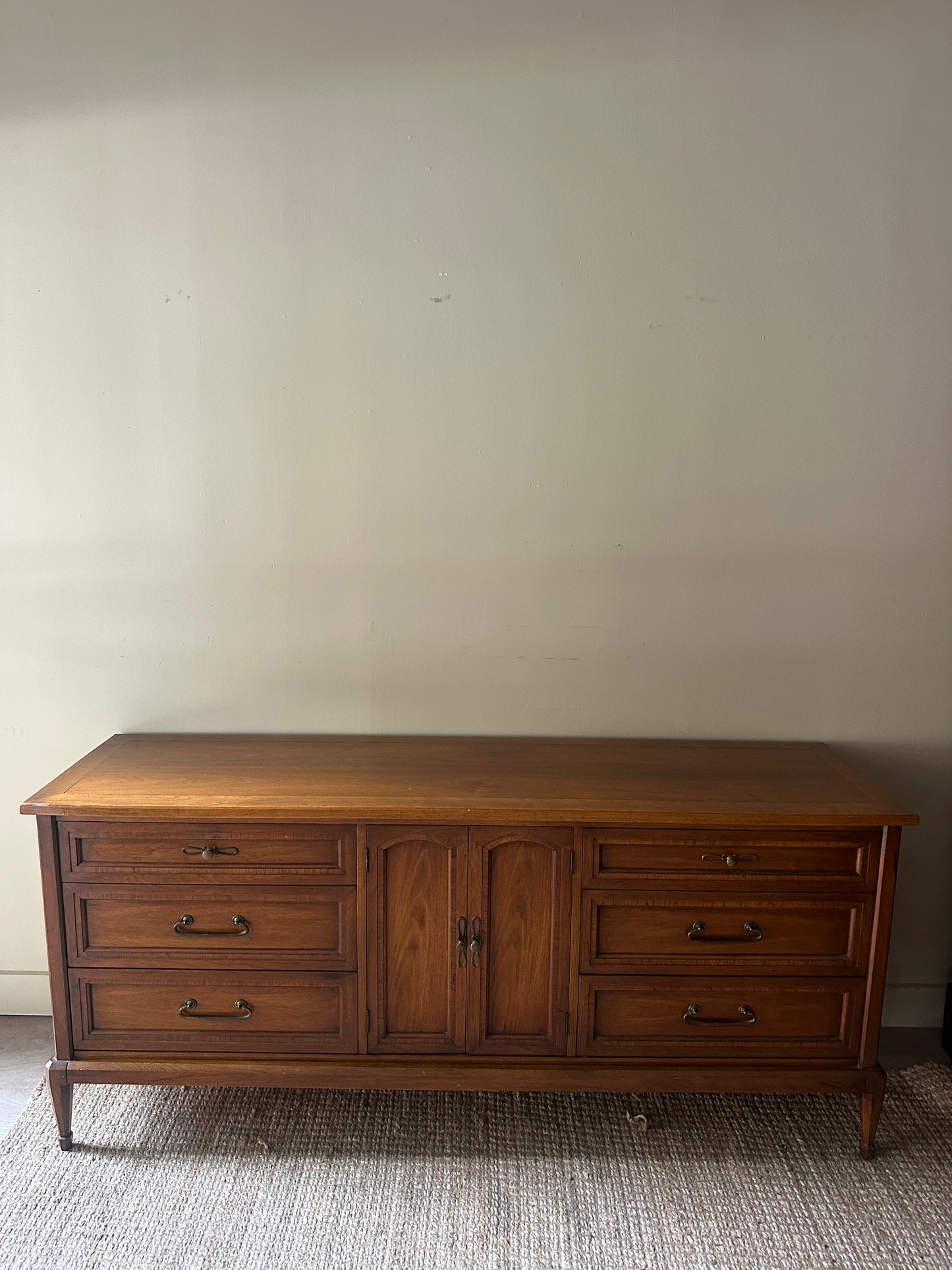 Walnut 9 drawer credenza