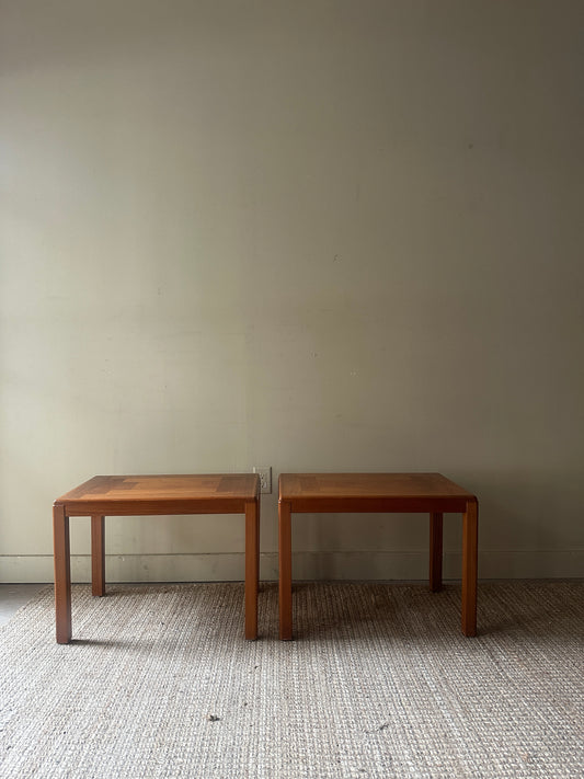 Danish teak side tables. Sold individually.