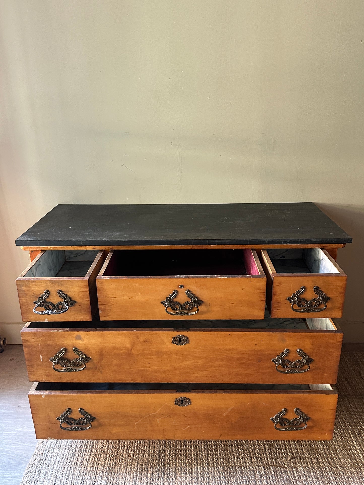 Slate top maple dresser