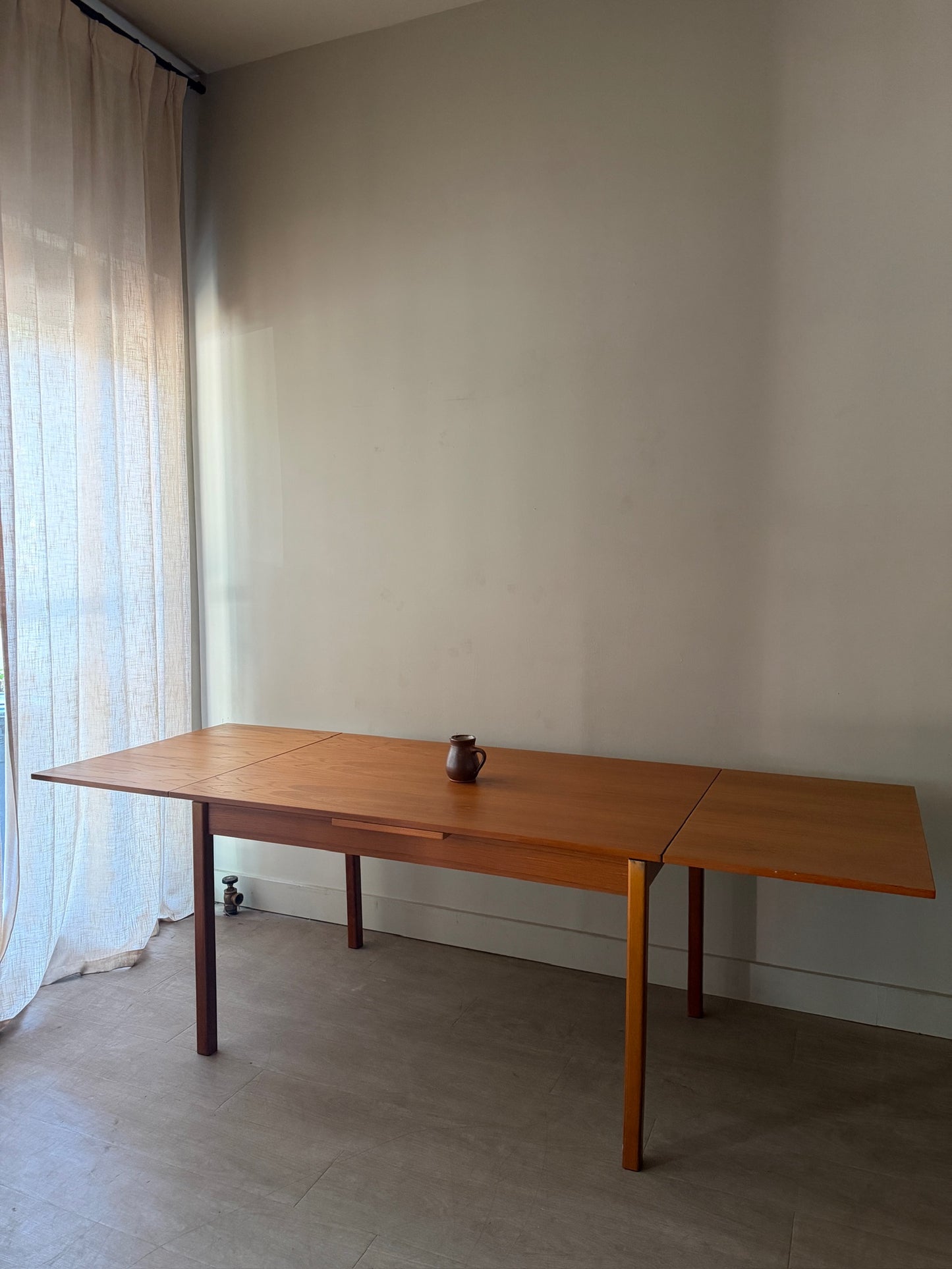 Danish teak extending dining table