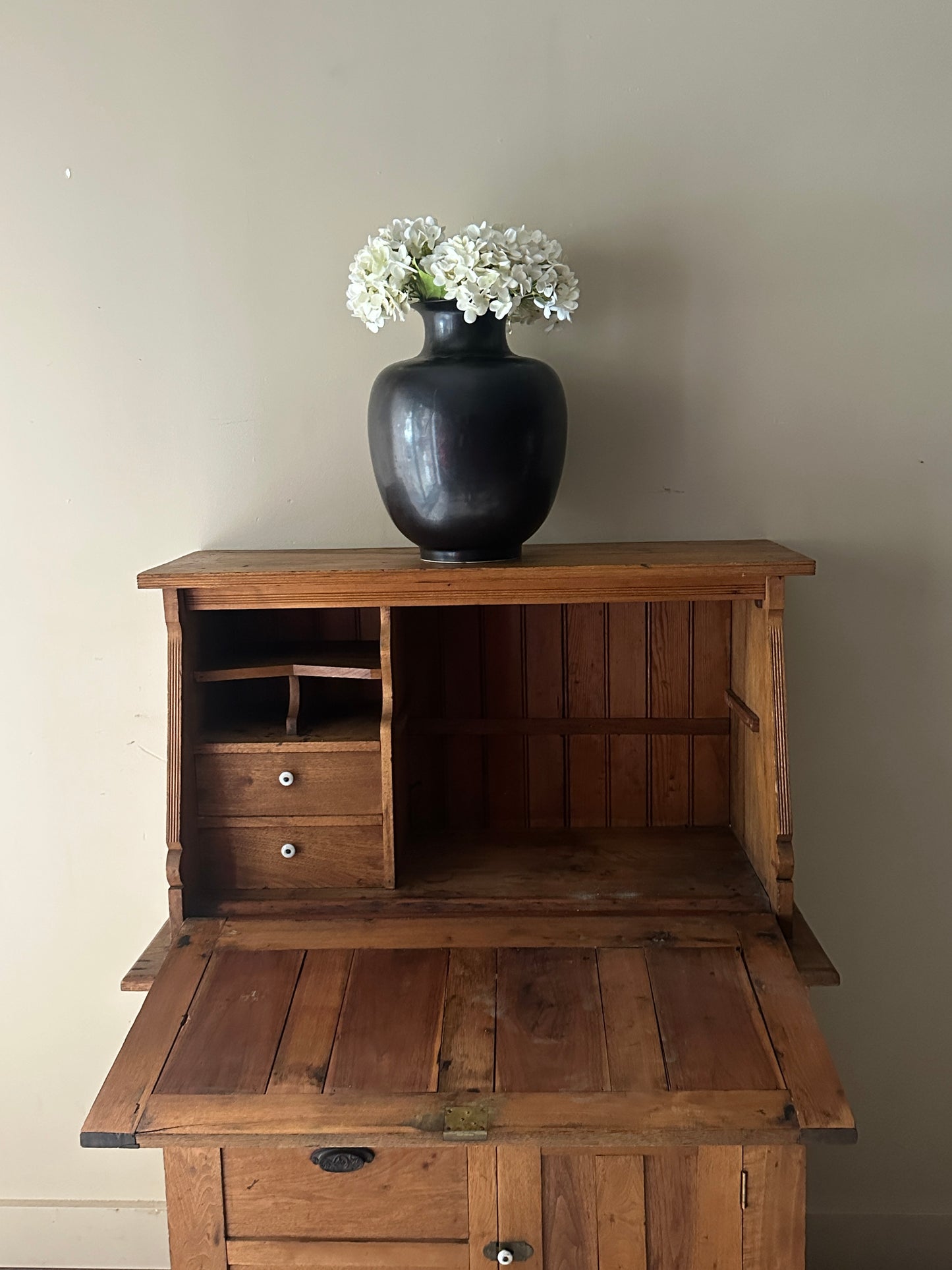 Mixed Wood Secretary Hutch