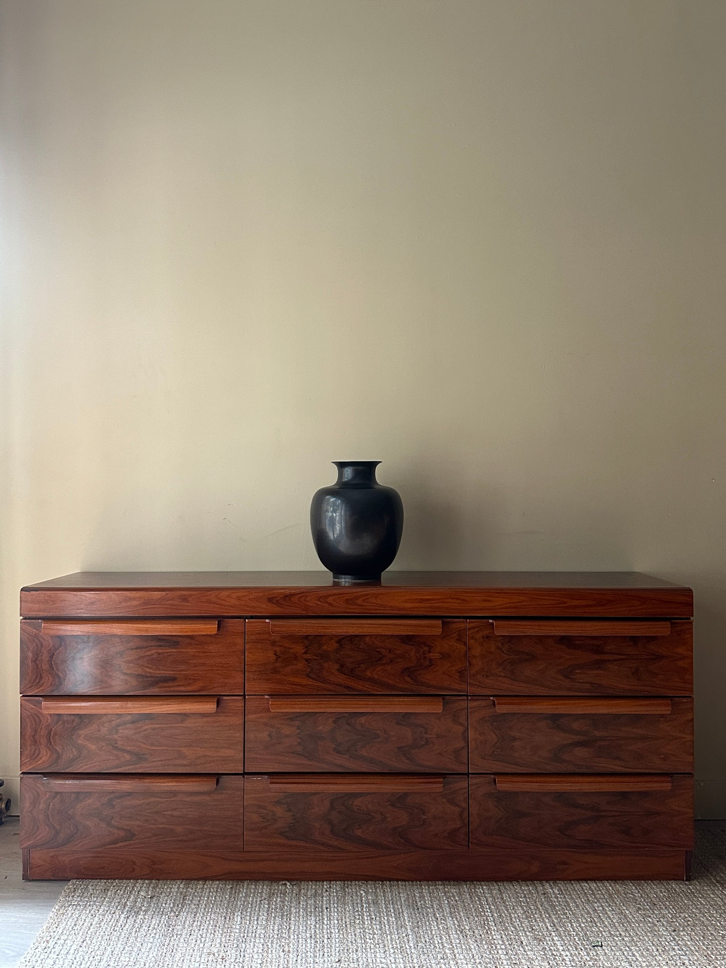 Walnut burl dresser
