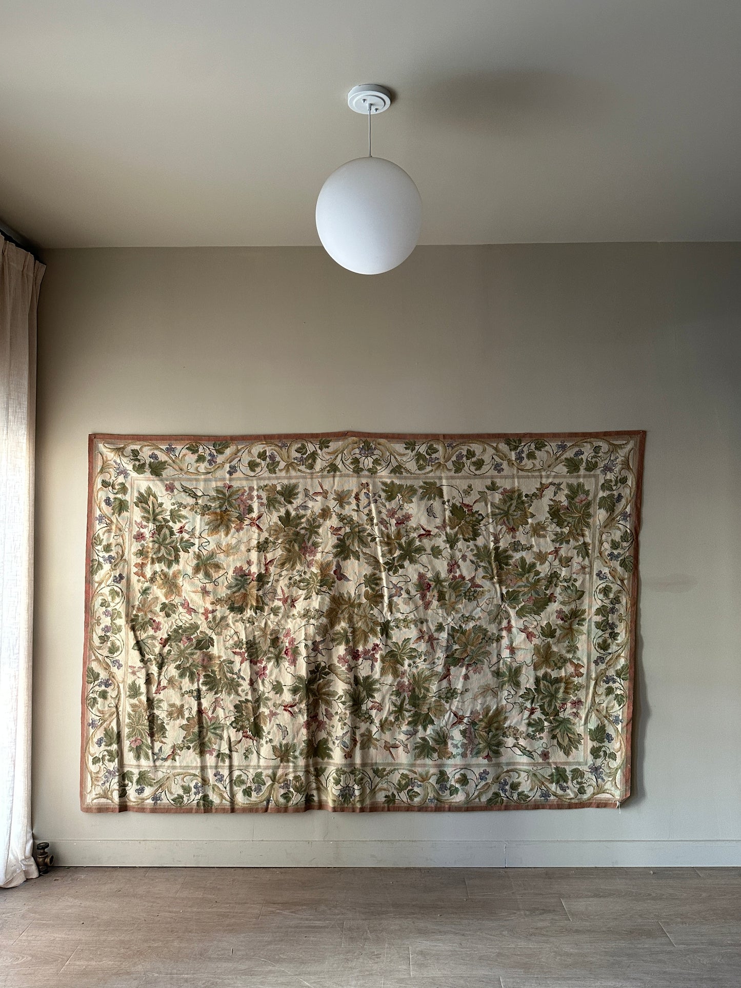 Needlepoint floral rug