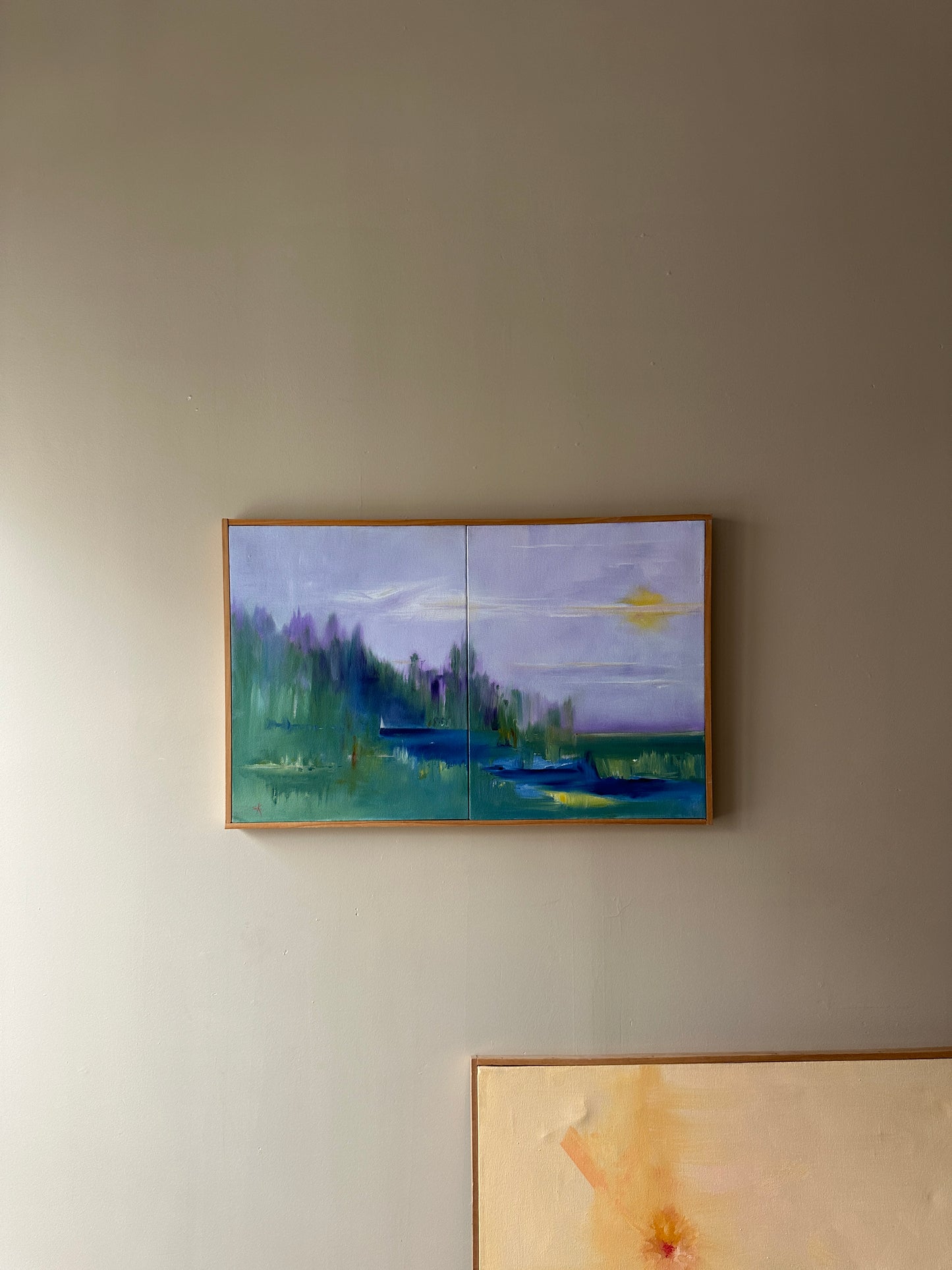 Marsh landscape diptych by S. Klein